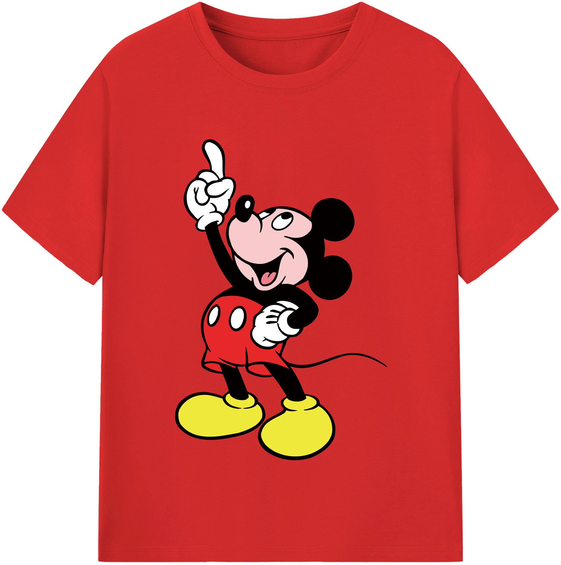 （画像用） ミッキーマウス Mickey Mouse 綿100％半袖Tシャツ（フロントプリント）