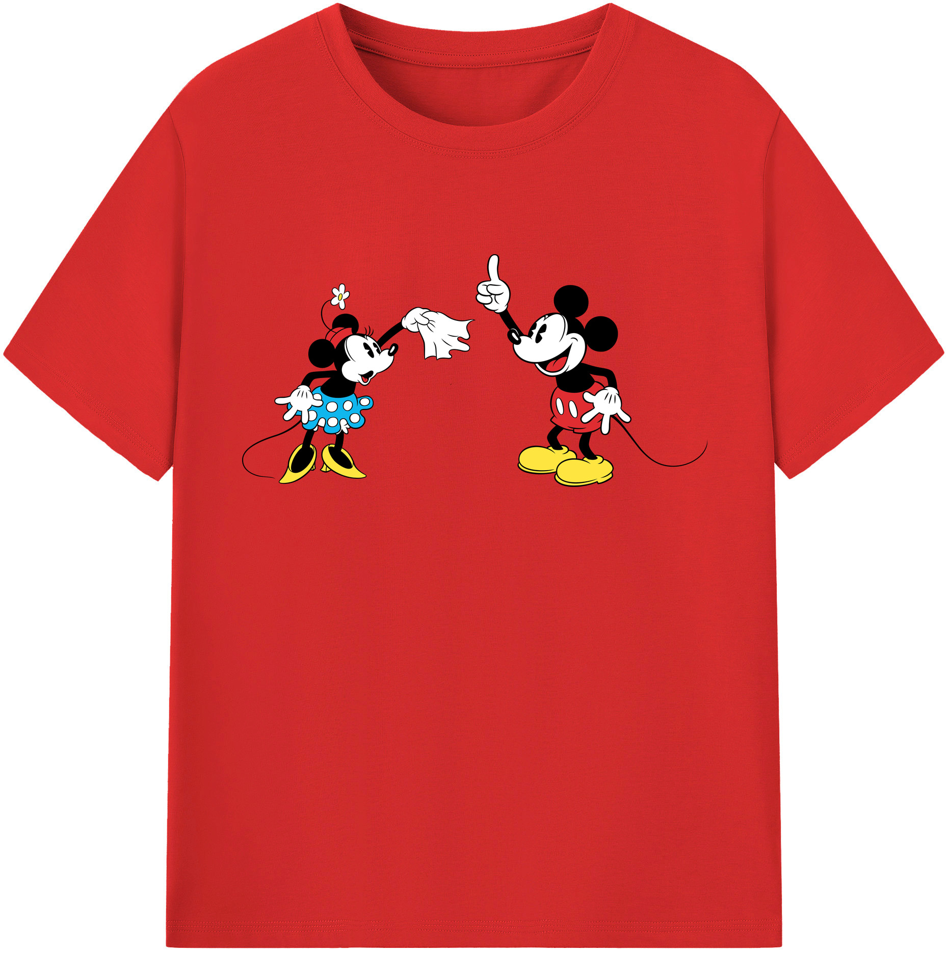 （画像用） ミッキーマウス Mickey Mouse 綿100％半袖Tシャツ（フロントプリント）