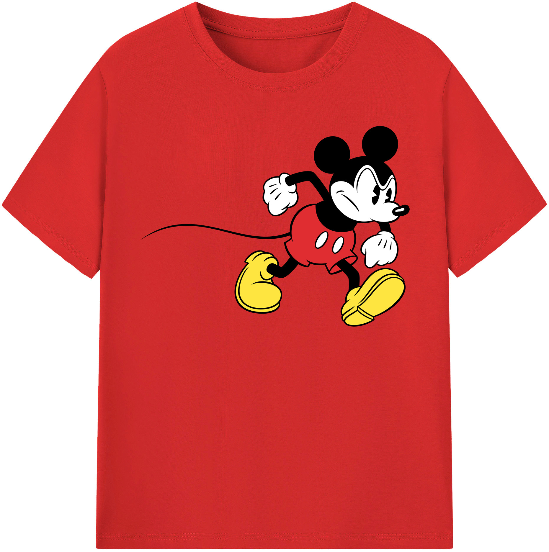 （画像用） ミッキーマウス Mickey Mouse 綿100％半袖Tシャツ（フロントプリント）