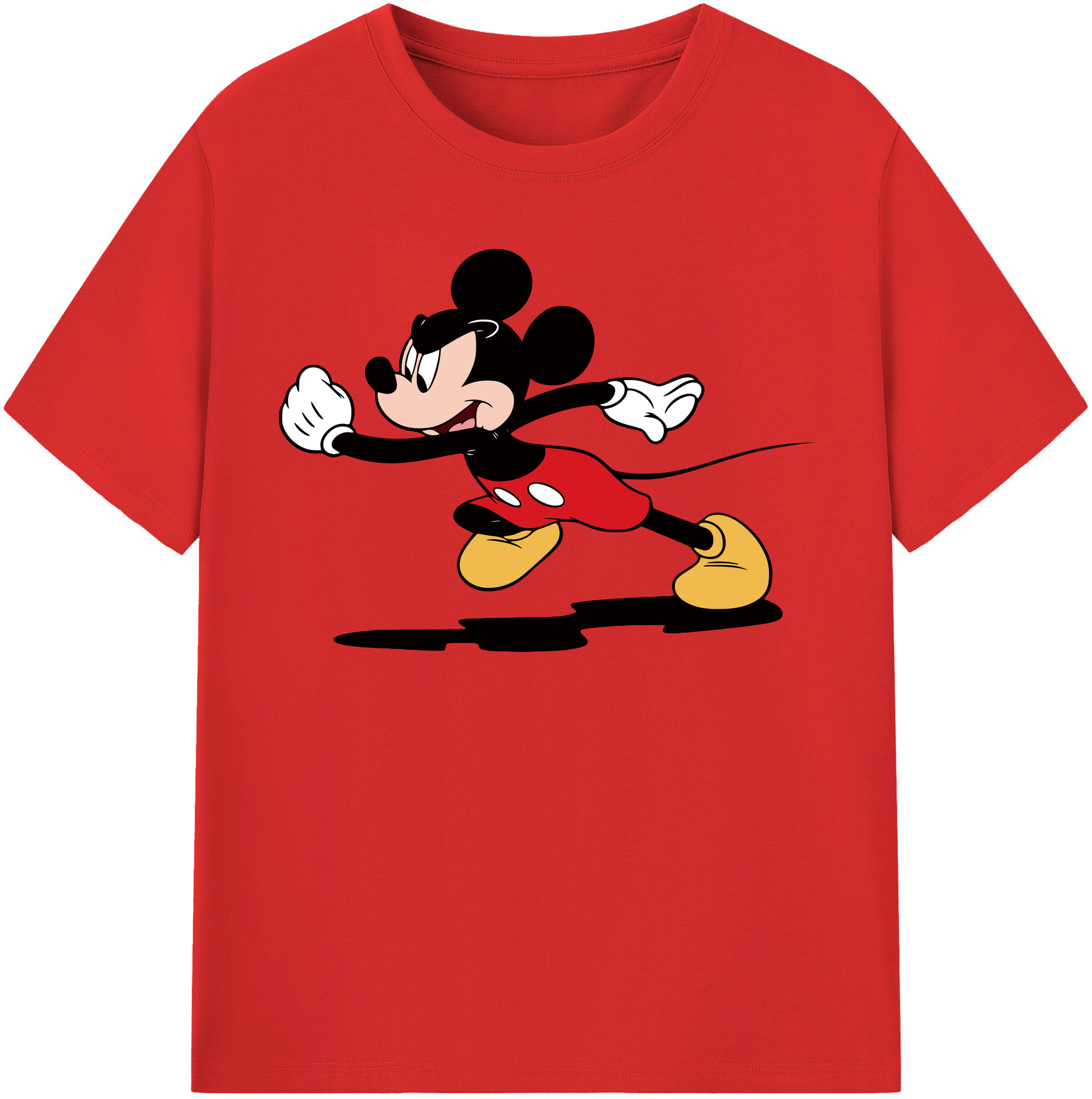 （画像用） ミッキーマウス Mickey Mouse 綿100％半袖Tシャツ（フロントプリント）