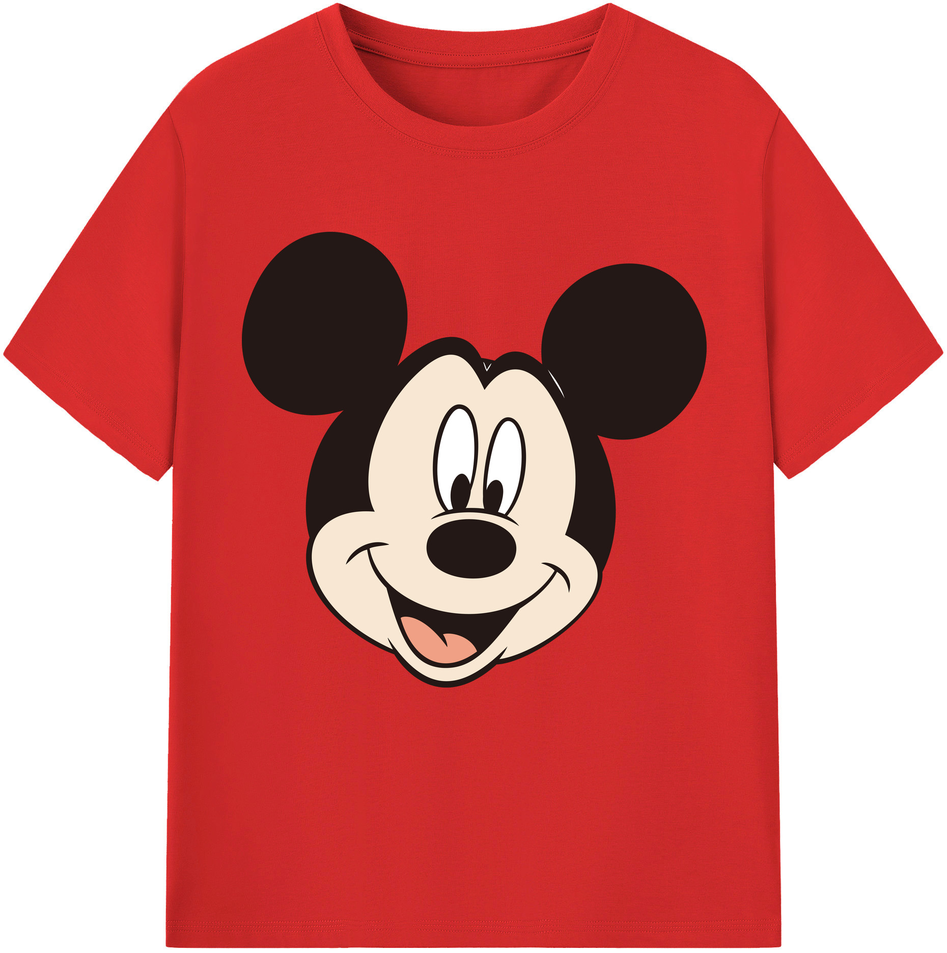 （画像用） ミッキーマウス Mickey Mouse 綿100％半袖Tシャツ（フロントプリント）