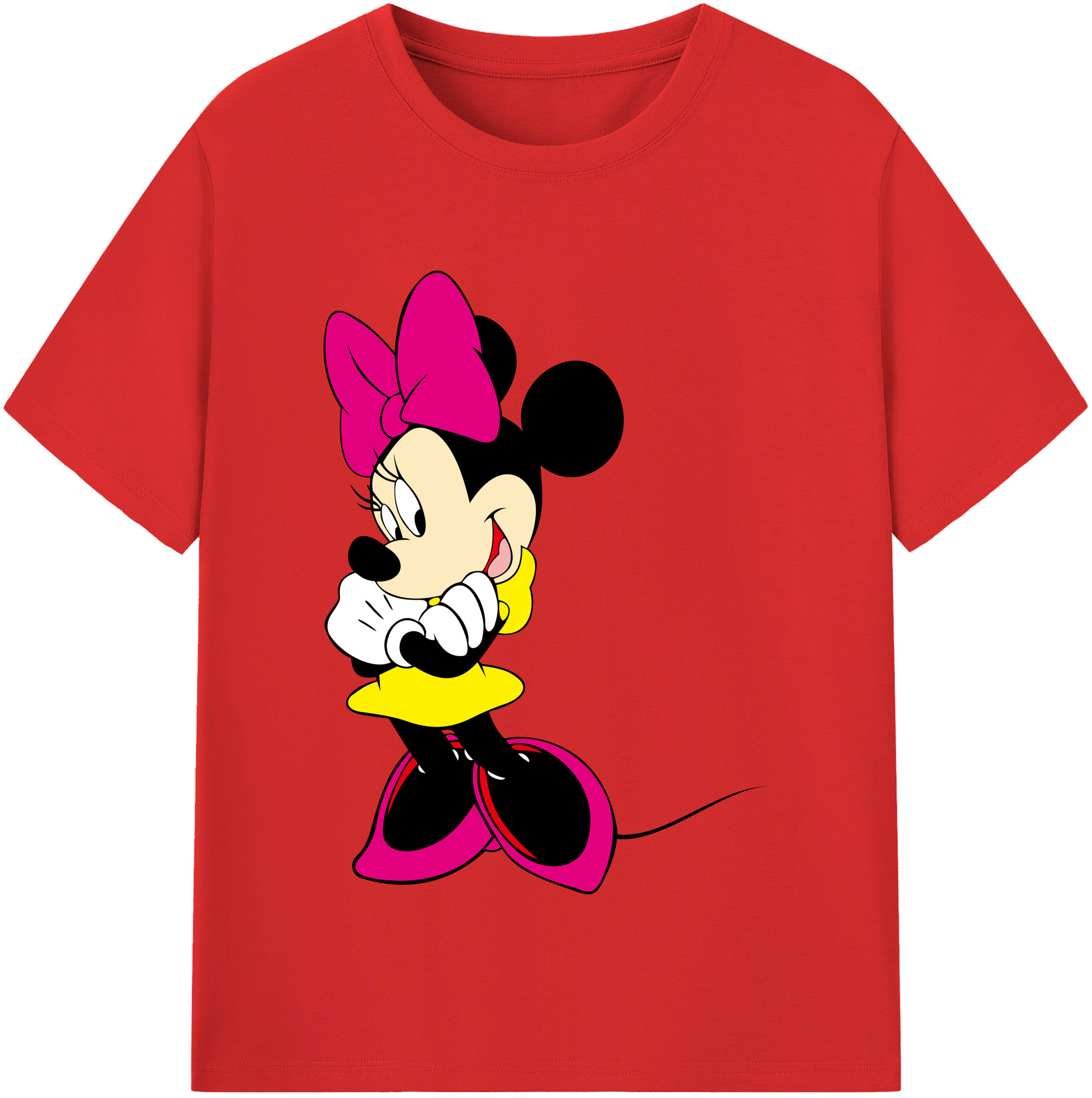 （画像用） ミッキーマウス Mickey Mouse 綿100％半袖Tシャツ（フロントプリント）