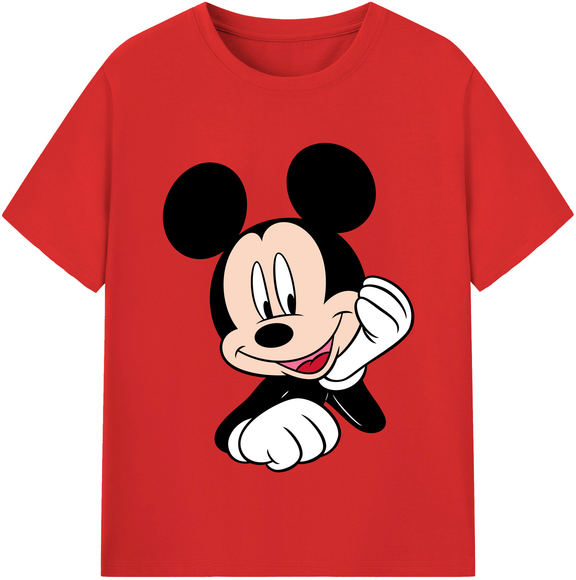 （画像用） ミッキーマウス Mickey Mouse 綿100％半袖Tシャツ（フロントプリント）