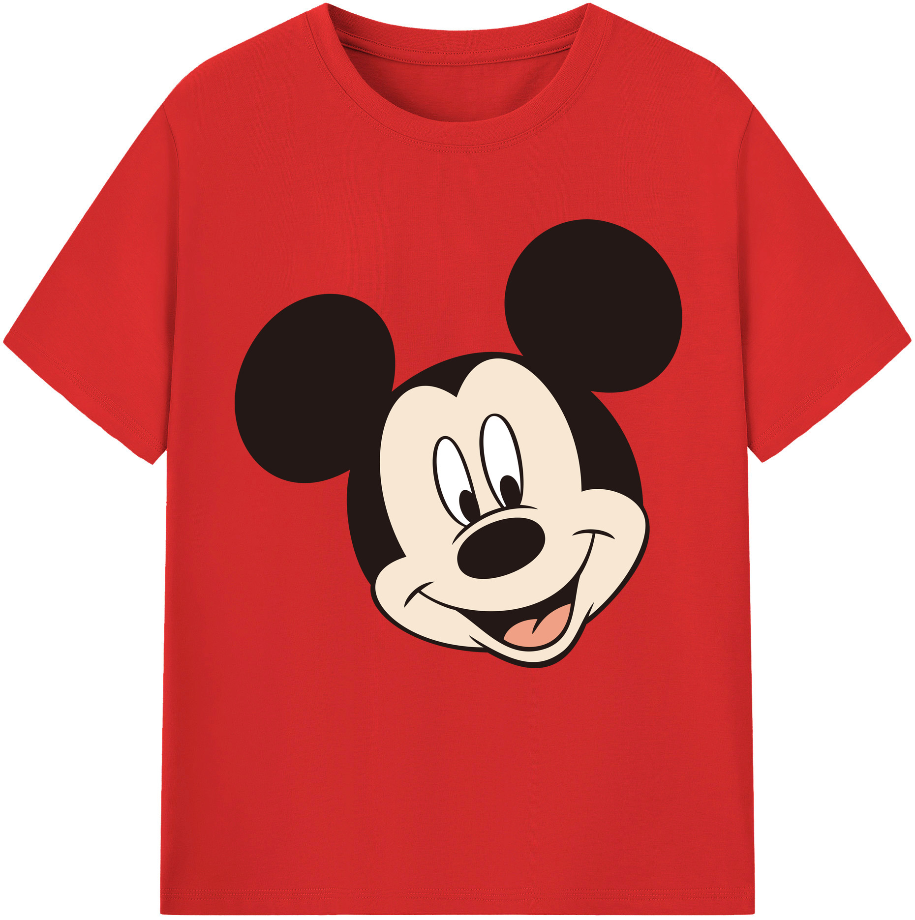 （画像用） ミッキーマウス Mickey Mouse 綿100％半袖Tシャツ（フロントプリント）