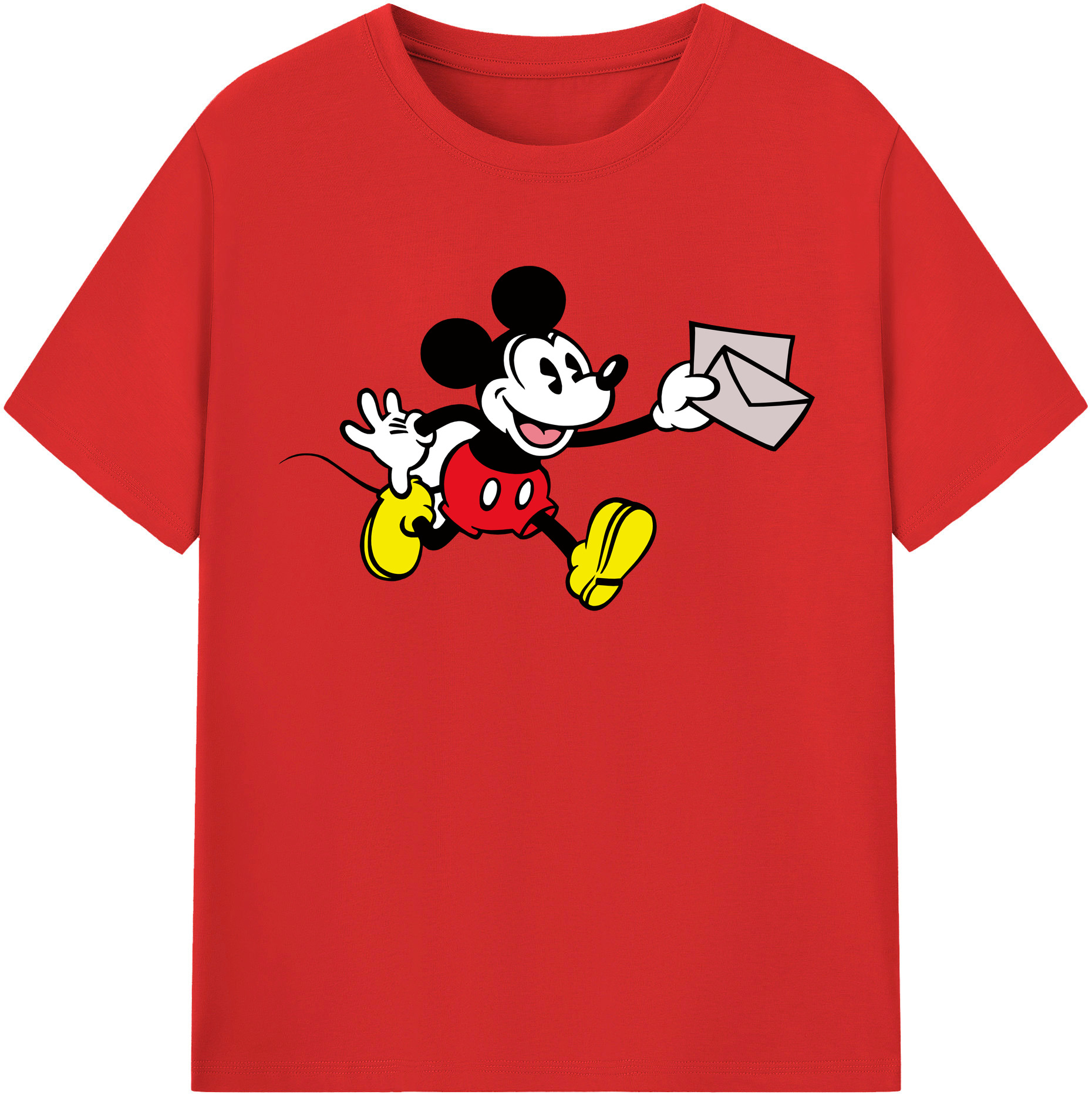 （画像用） ミッキーマウス Mickey Mouse 綿100％半袖Tシャツ（フロントプリント）