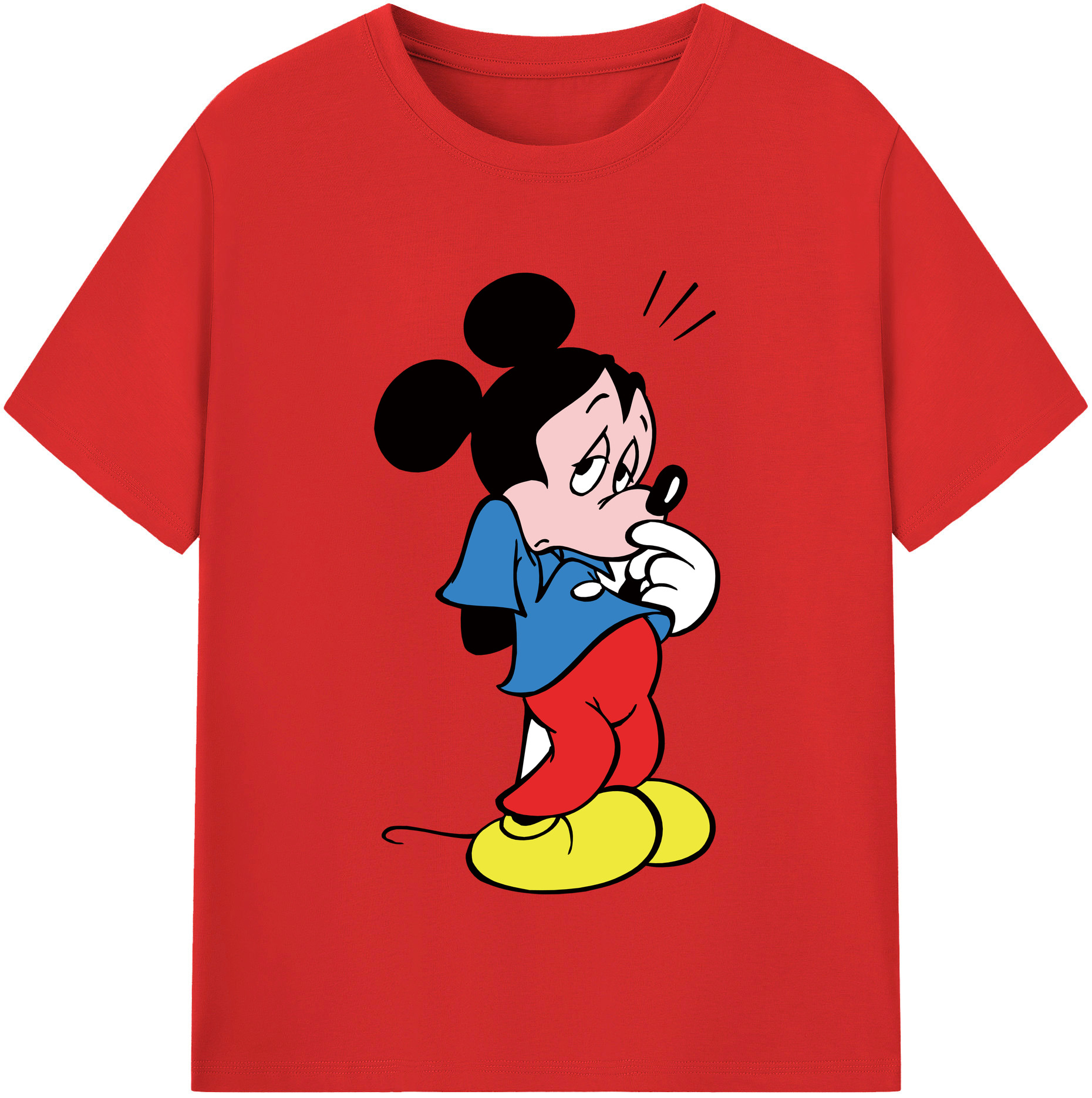 （画像用） ミッキーマウス Mickey Mouse 綿100％半袖Tシャツ（フロントプリント）