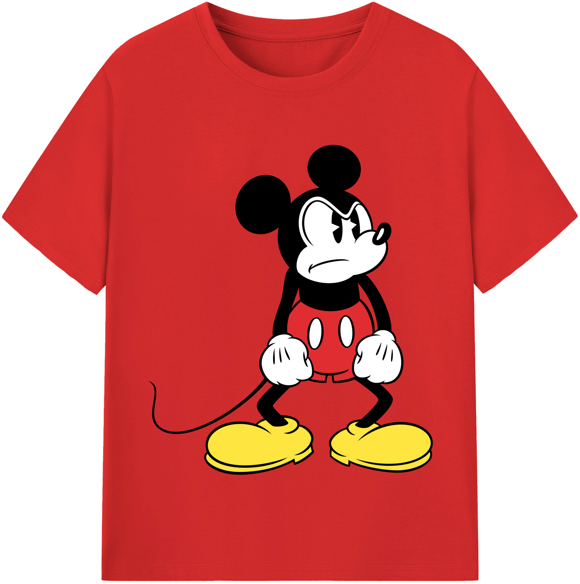（画像用） ミッキーマウス Mickey Mouse 綿100％半袖Tシャツ（フロントプリント）
