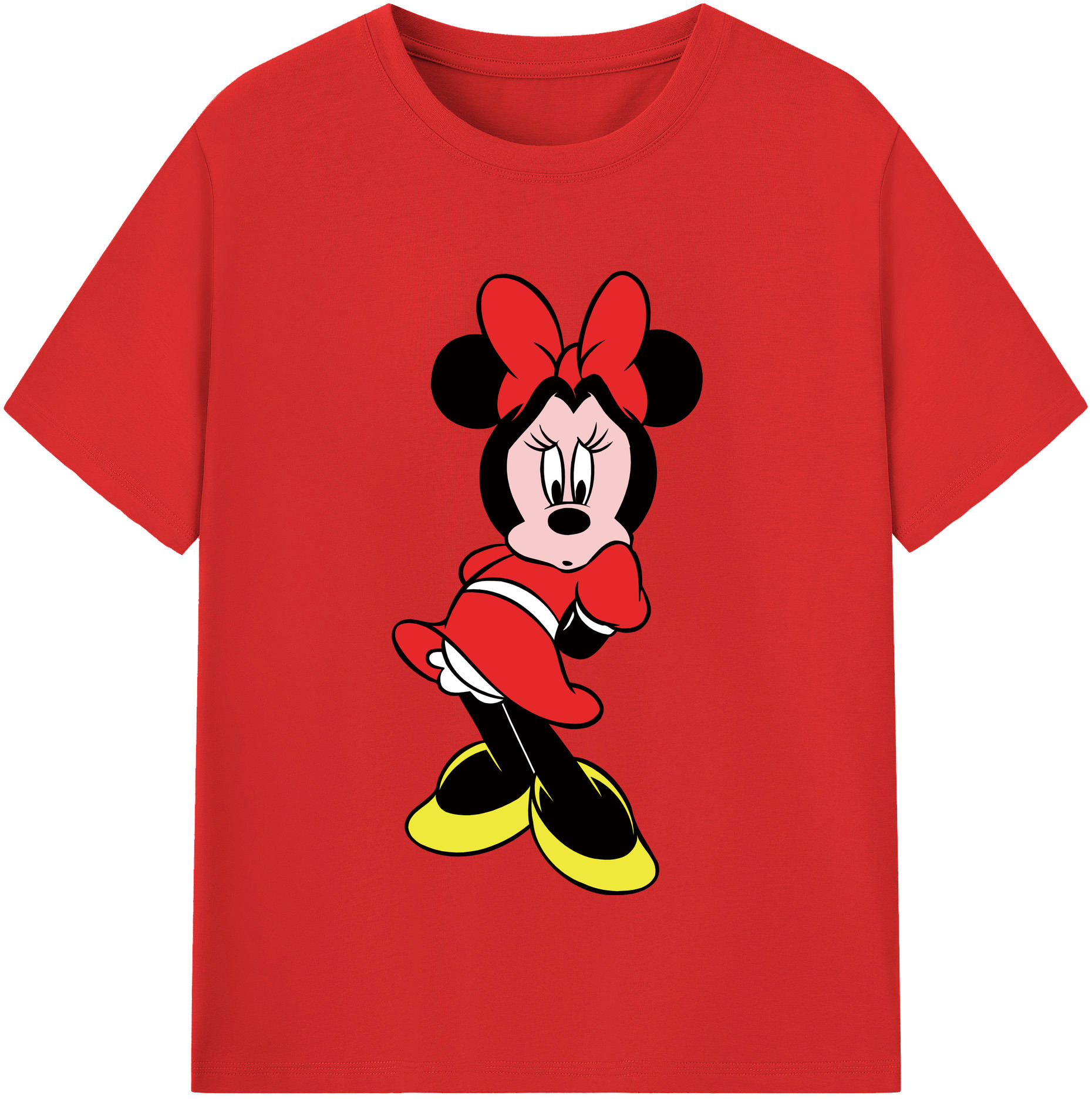 （画像用） ミッキーマウス Mickey Mouse 綿100％半袖Tシャツ（フロントプリント）