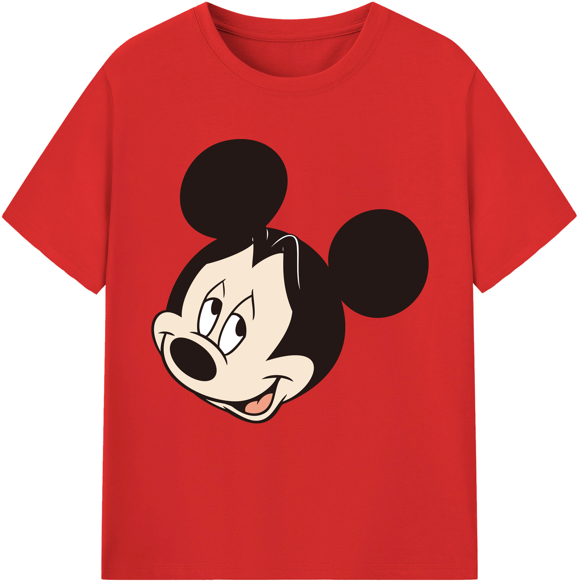 （画像用） ミッキーマウス Mickey Mouse 綿100％半袖Tシャツ（フロントプリント）