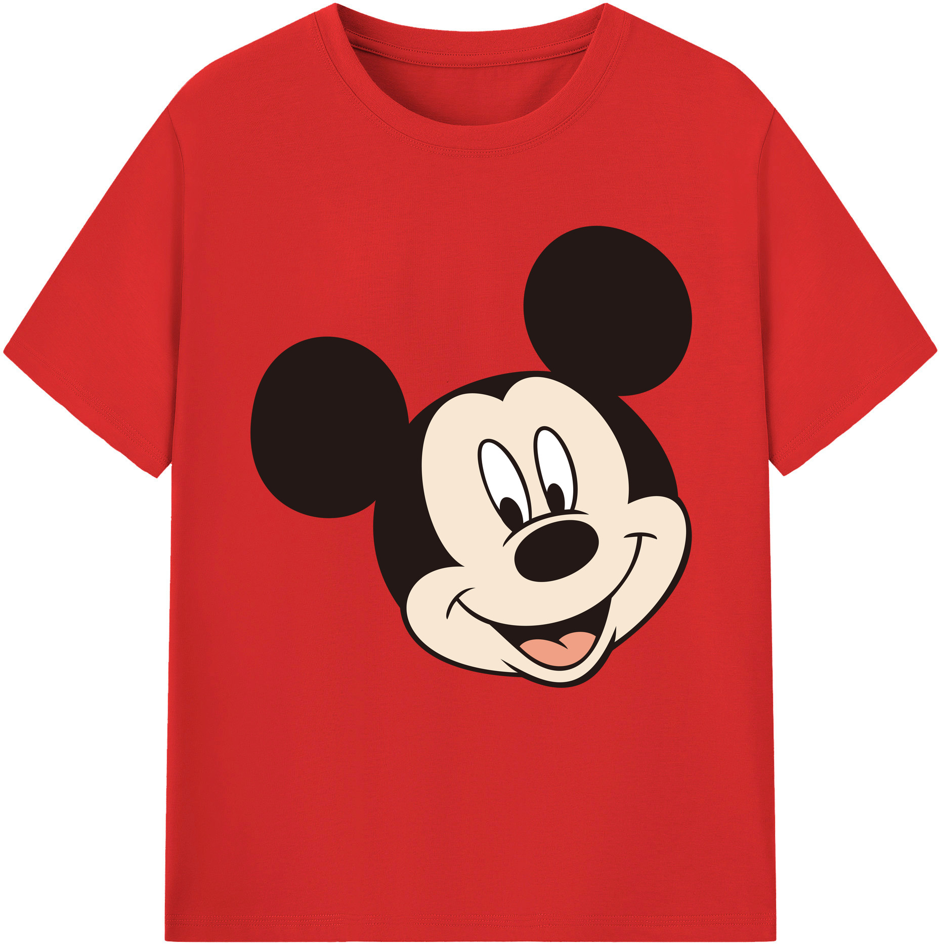 （画像用） ミッキーマウス Mickey Mouse 綿100％半袖Tシャツ（フロントプリント）