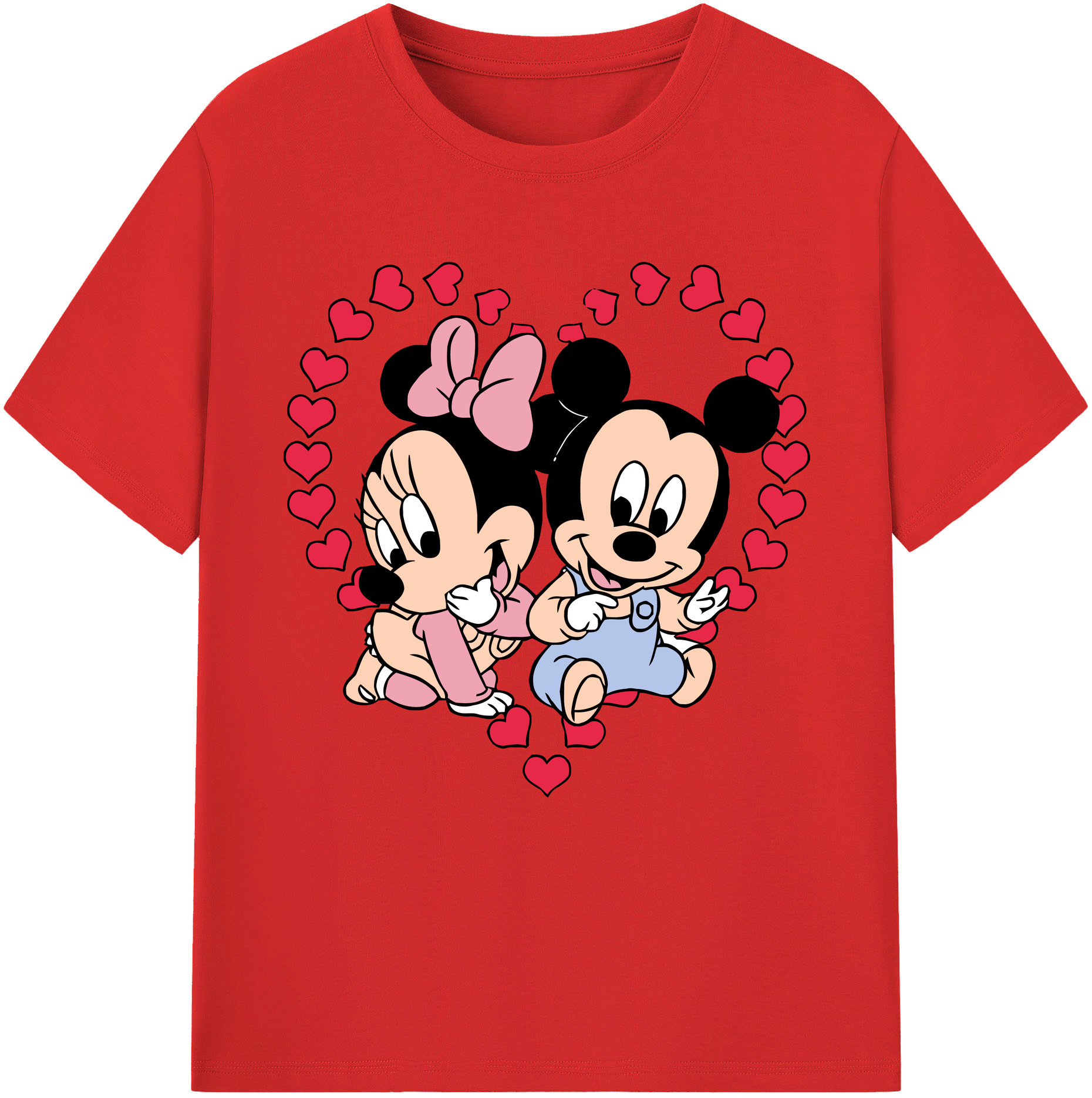 （画像用） ミッキーマウス Mickey Mouse 綿100％半袖Tシャツ（フロントプリント）