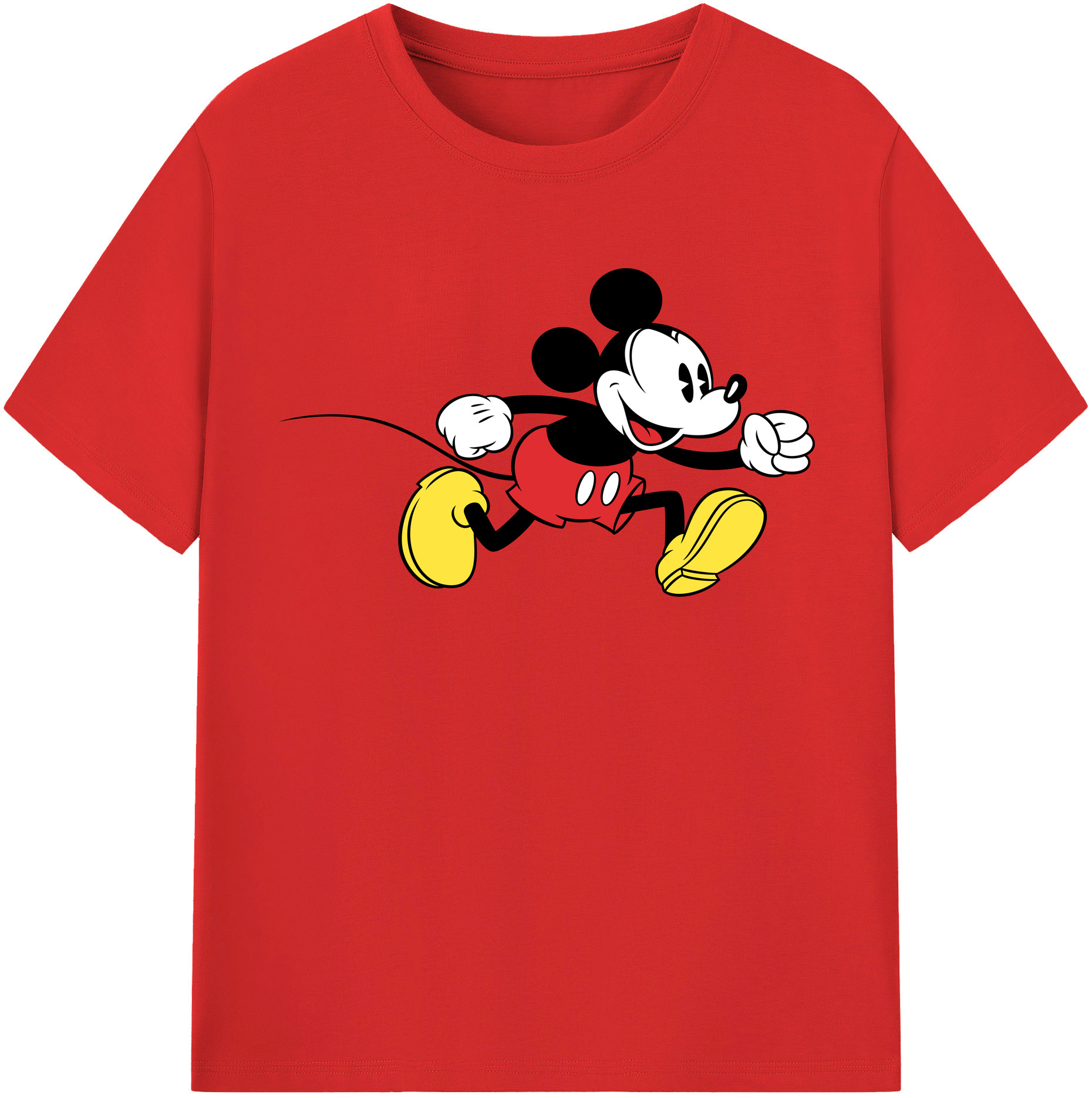 （画像用） ミッキーマウス Mickey Mouse 綿100％半袖Tシャツ（フロントプリント）