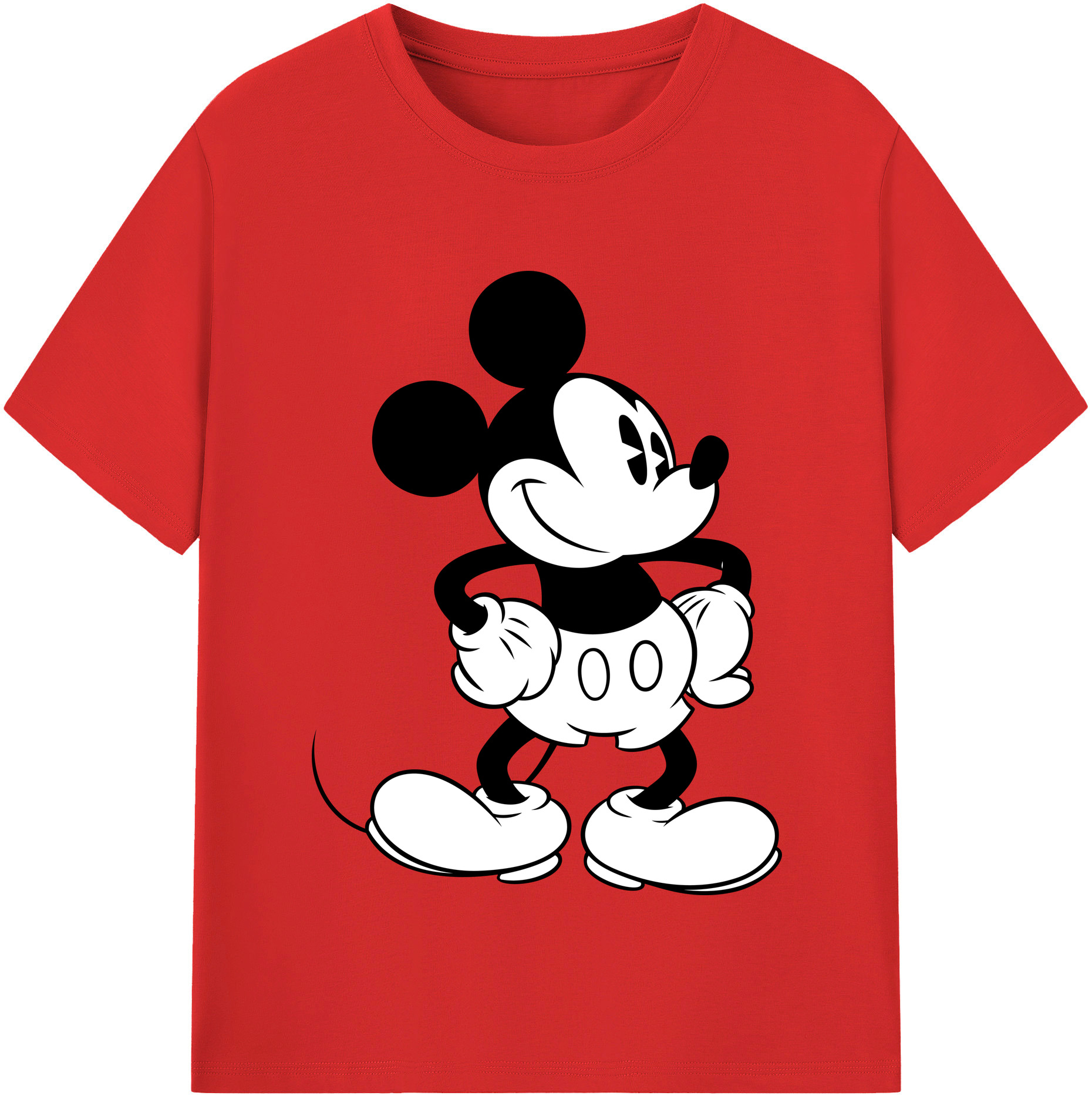 （画像用） ミッキーマウス Mickey Mouse 綿100％半袖Tシャツ（フロントプリント）
