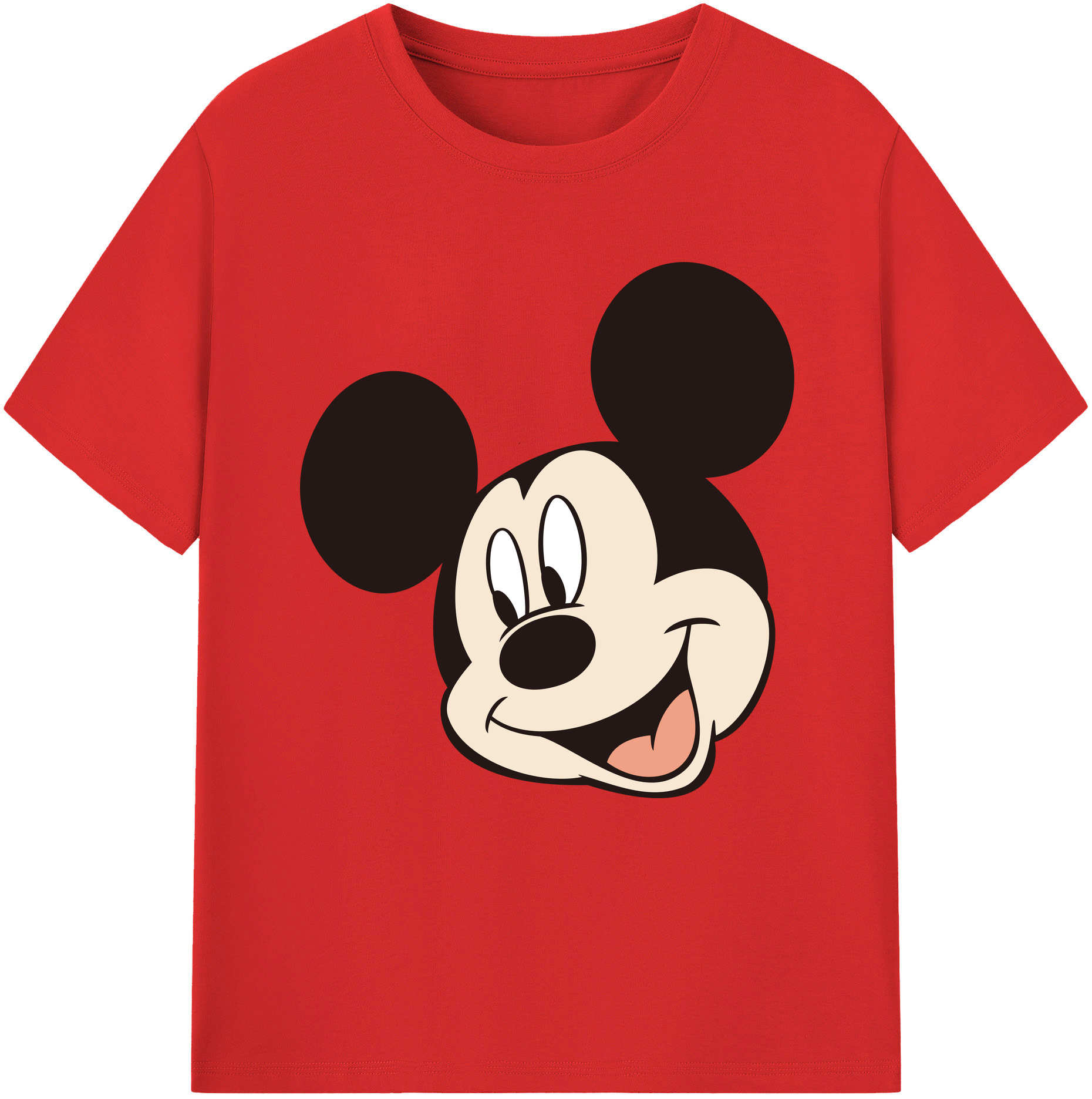 （画像用） ミッキーマウス Mickey Mouse 綿100％半袖Tシャツ（フロントプリント）