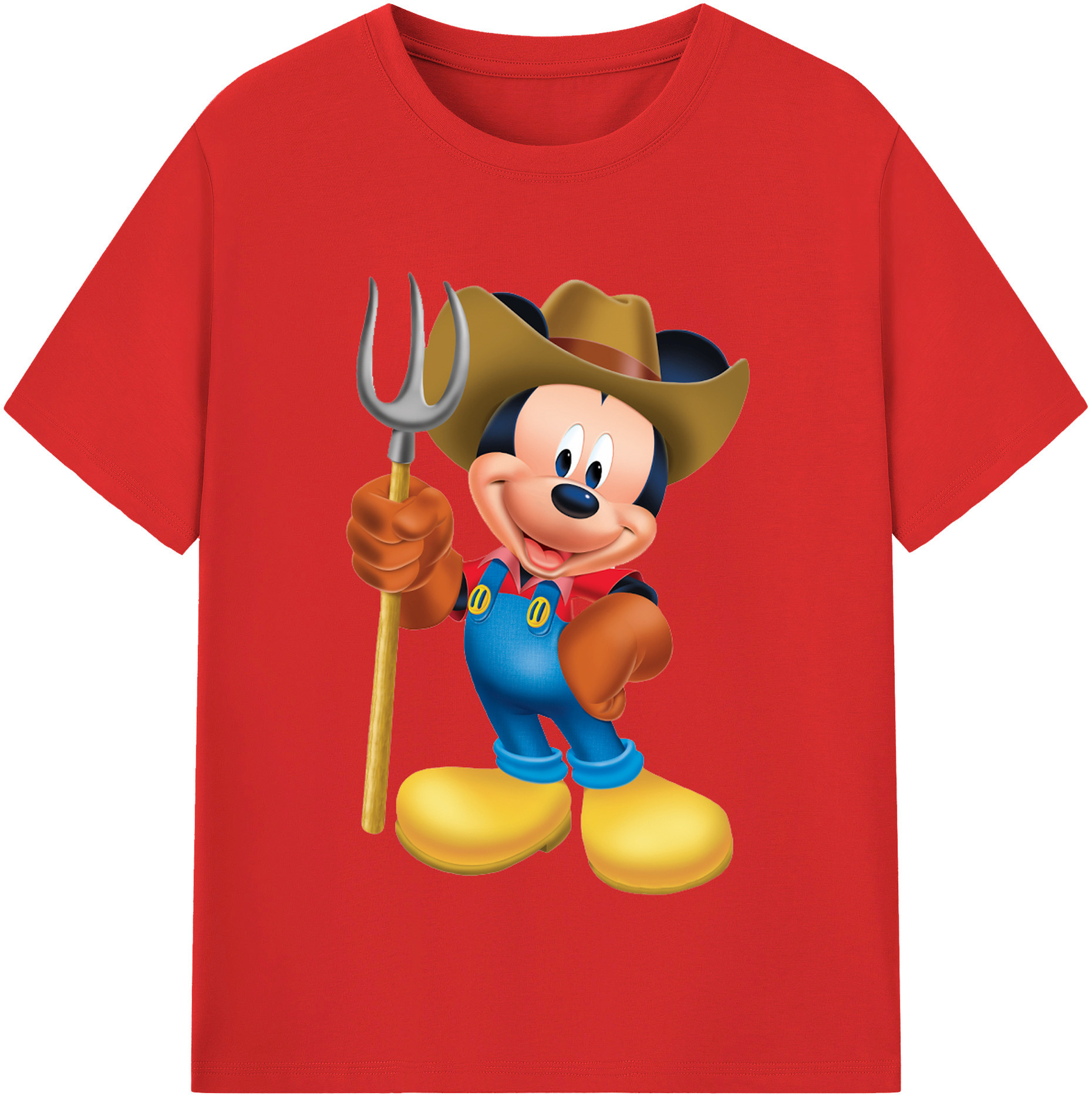 （画像用） ミッキーマウス Mickey Mouse 綿100％半袖Tシャツ（フロントプリント）