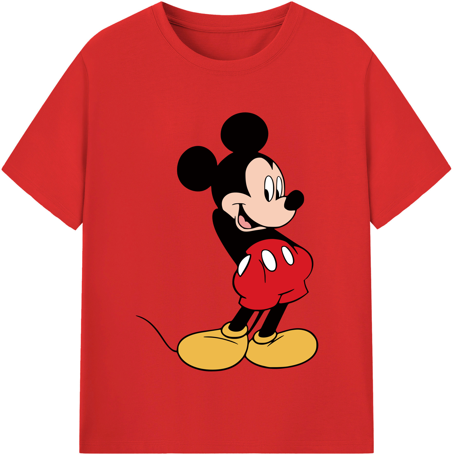 （画像用） ミッキーマウス Mickey Mouse 綿100％半袖Tシャツ（フロントプリント）