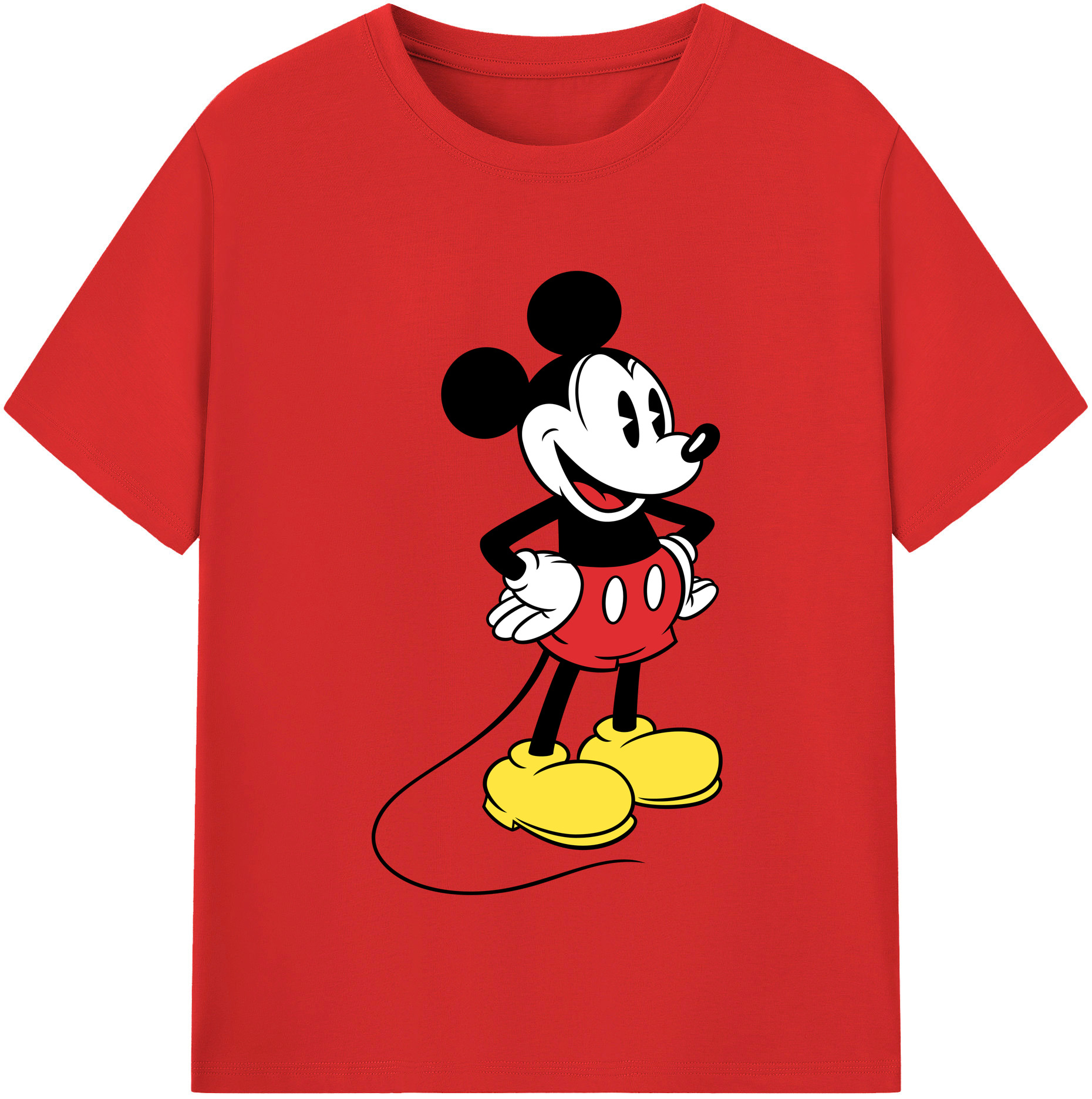 （画像用） ミッキーマウス Mickey Mouse 綿100％半袖Tシャツ（フロントプリント）