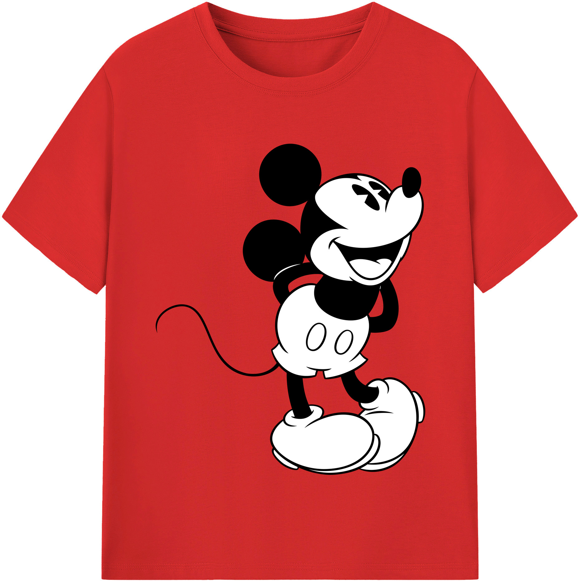 （画像用） ミッキーマウス Mickey Mouse 綿100％半袖Tシャツ（フロントプリント）