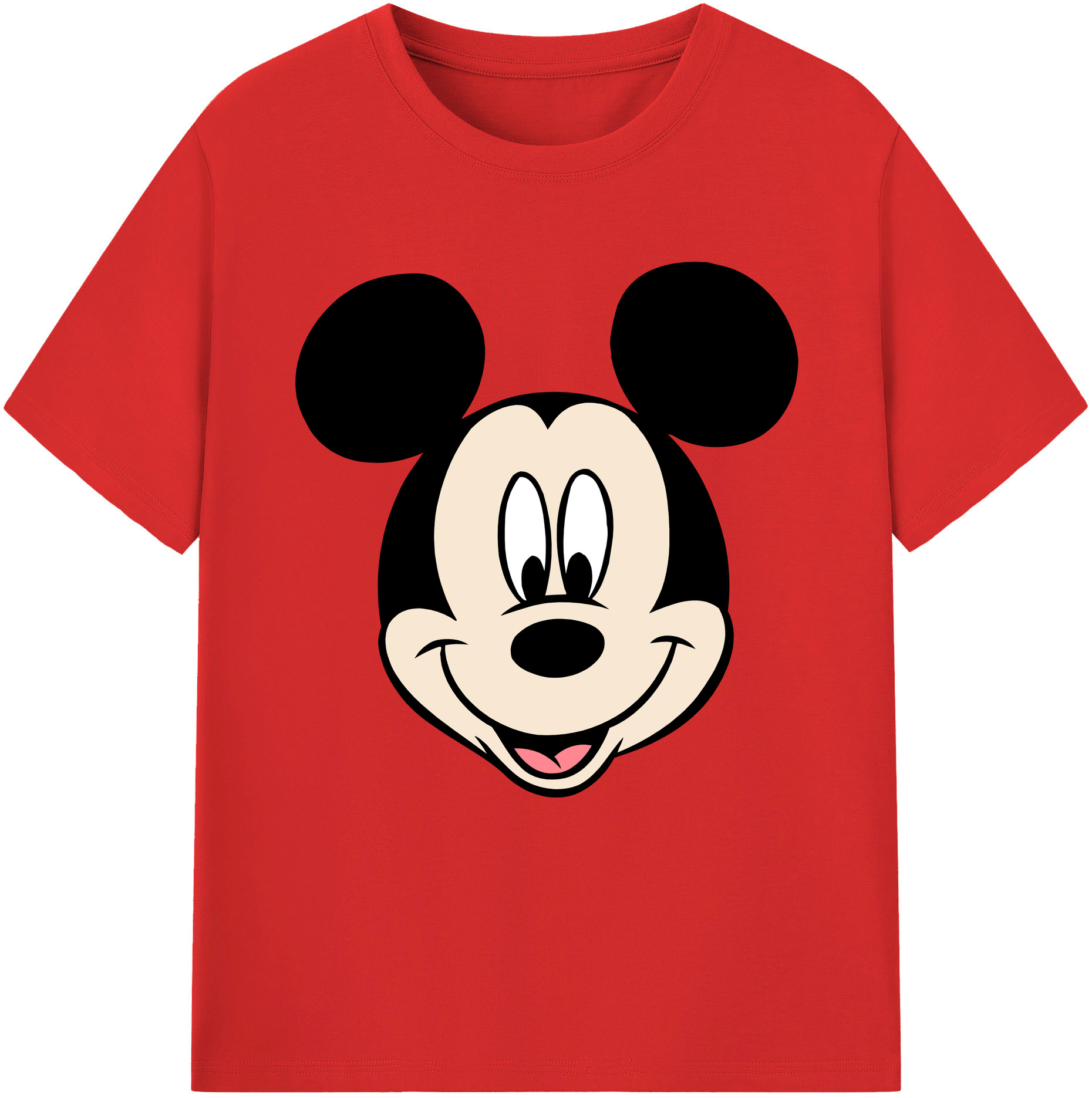 （画像用） ミッキーマウス Mickey Mouse 綿100％半袖Tシャツ（フロントプリント）