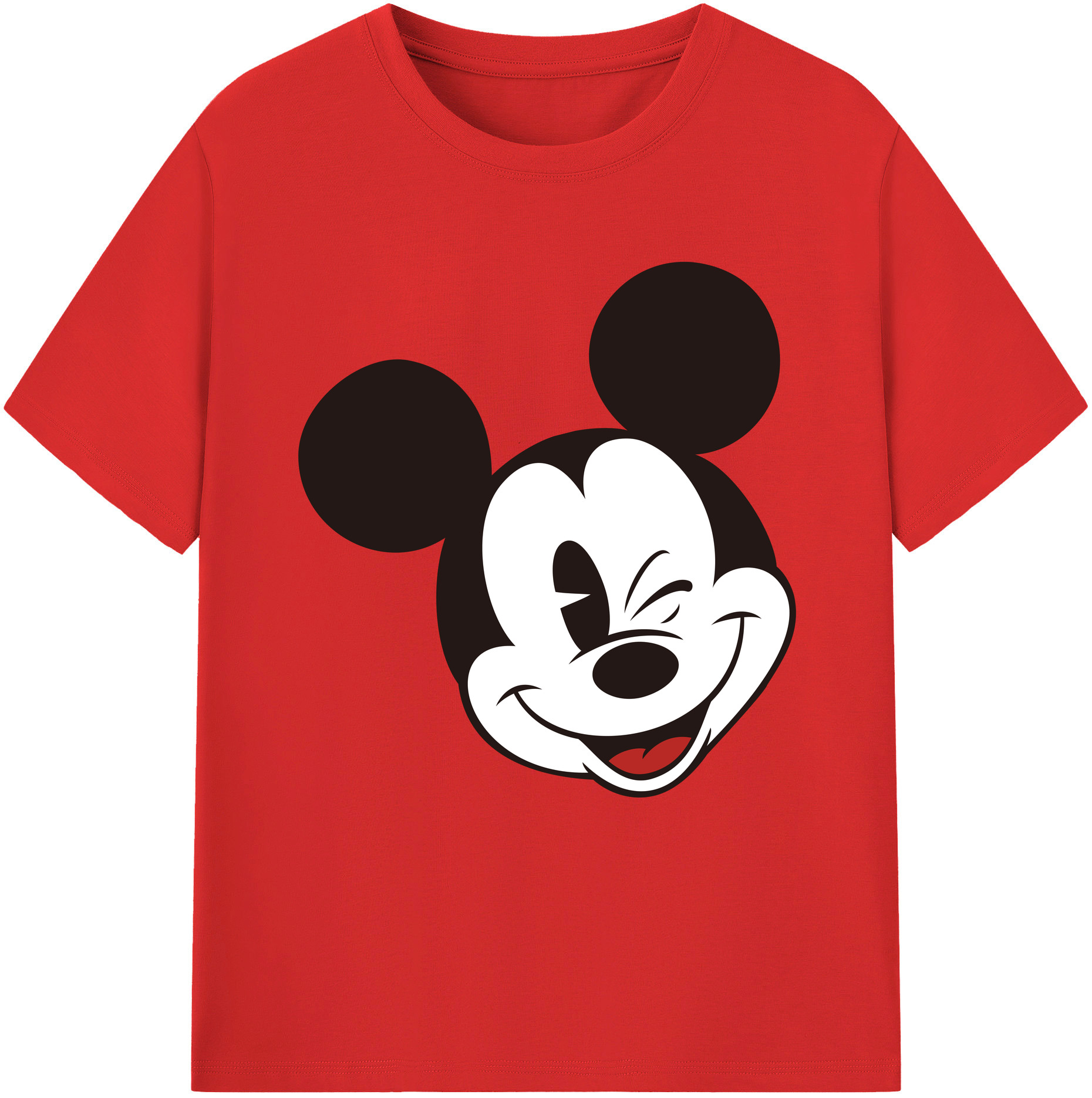 （画像用） ミッキーマウス Mickey Mouse 綿100％半袖Tシャツ（フロントプリント）