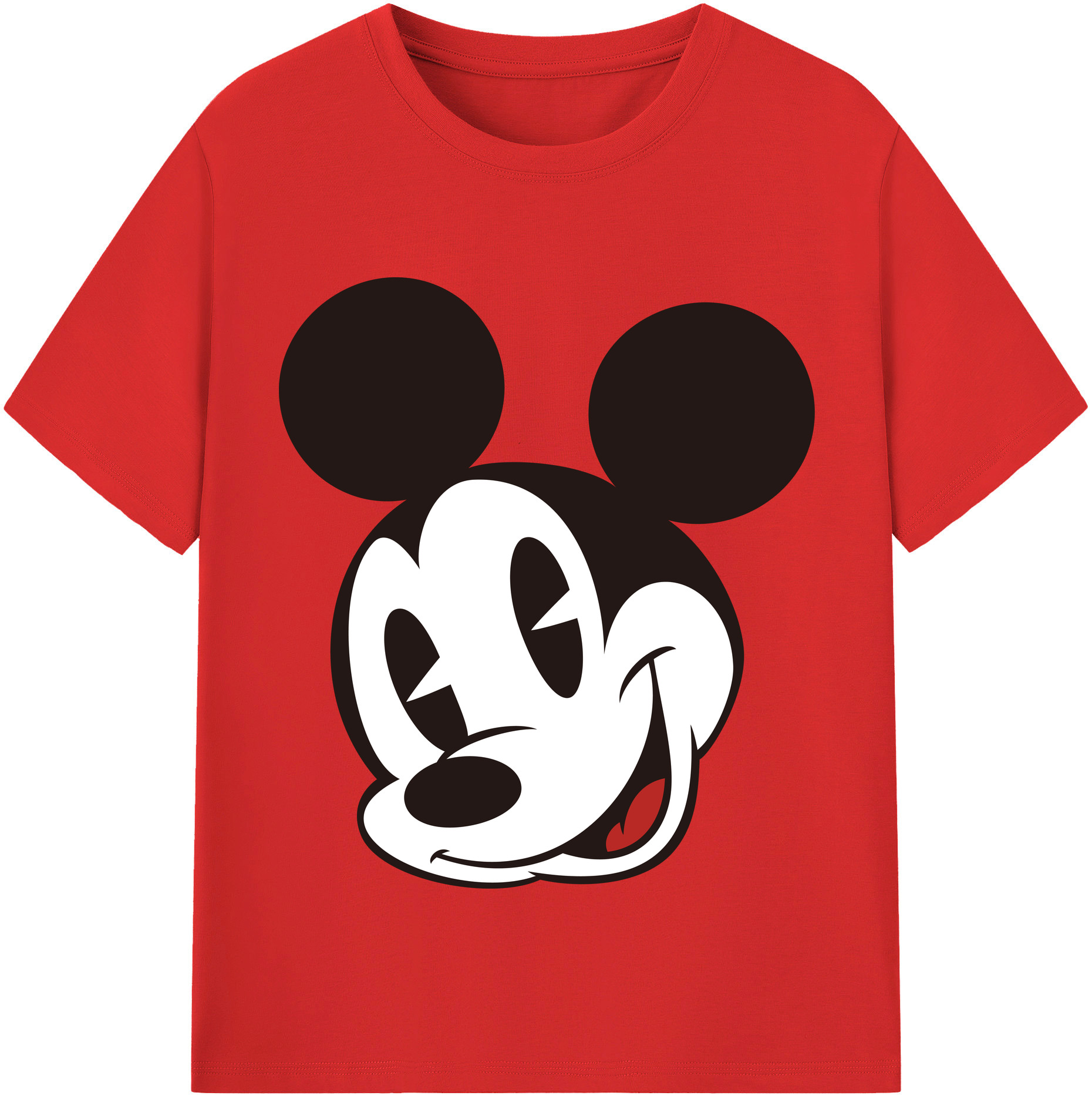 （画像用） ミッキーマウス Mickey Mouse 綿100％半袖Tシャツ（フロントプリント）