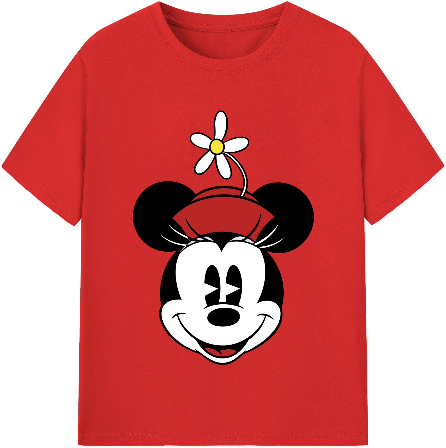 （画像用） ミッキーマウス Mickey Mouse 綿100％半袖Tシャツ（フロントプリント）