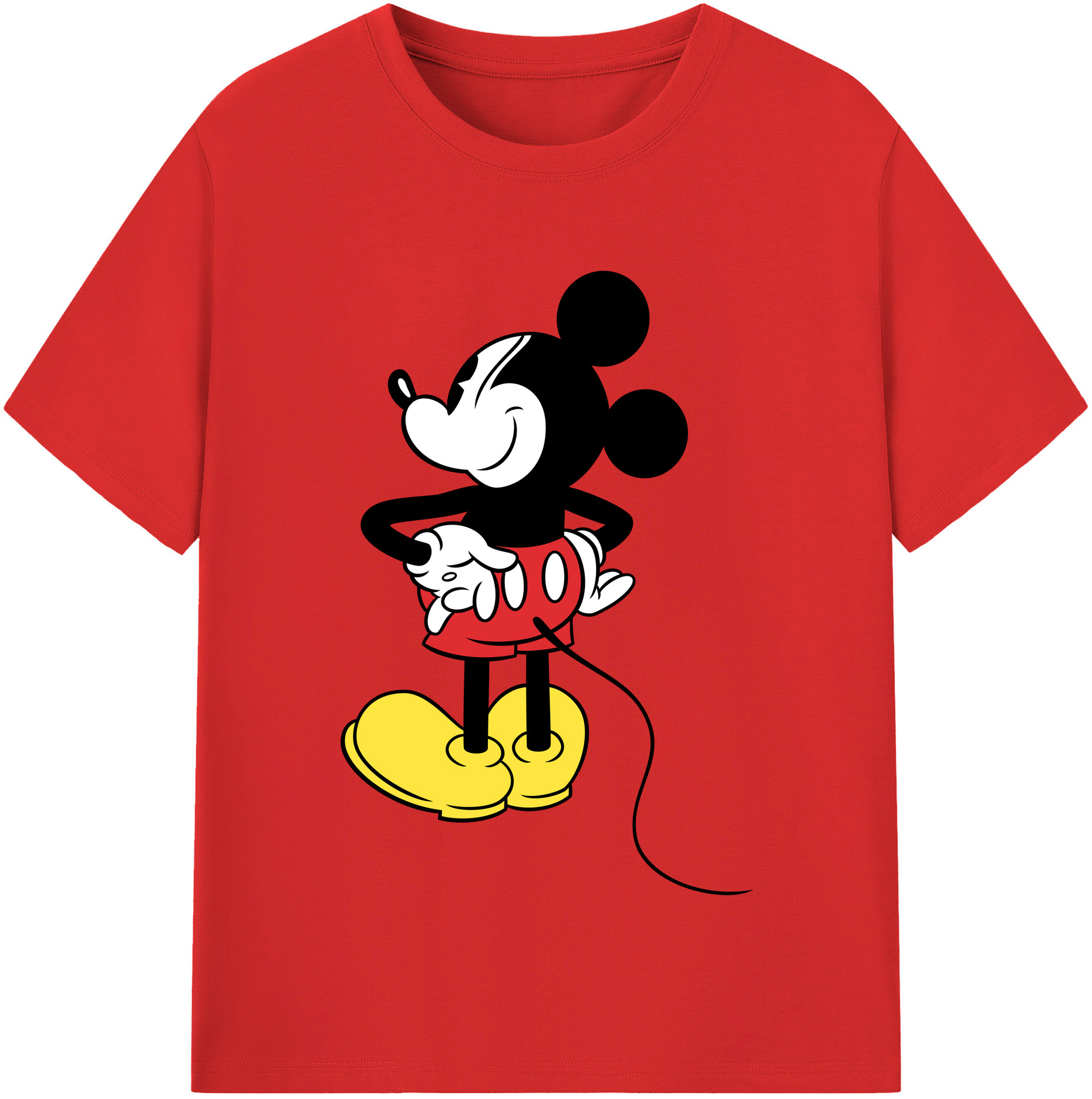 （画像用） ミッキーマウス Mickey Mouse 綿100％半袖Tシャツ（フロントプリント）