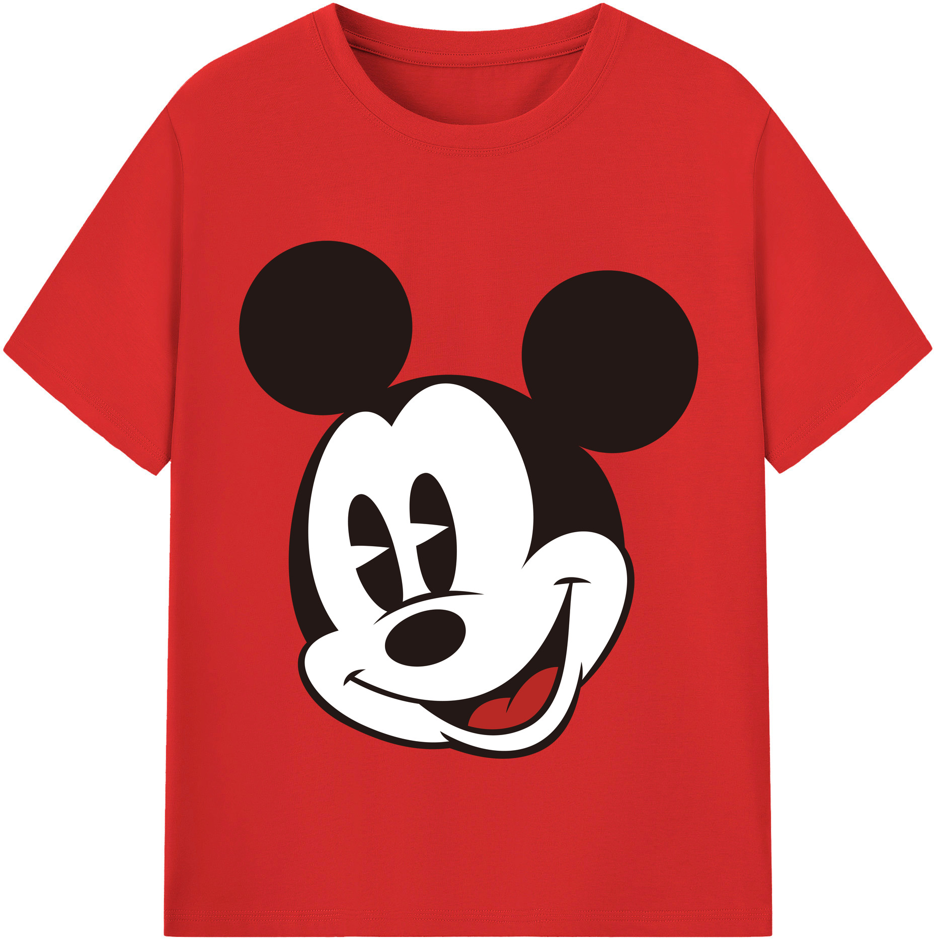（画像用） ミッキーマウス Mickey Mouse 綿100％半袖Tシャツ（フロントプリント）