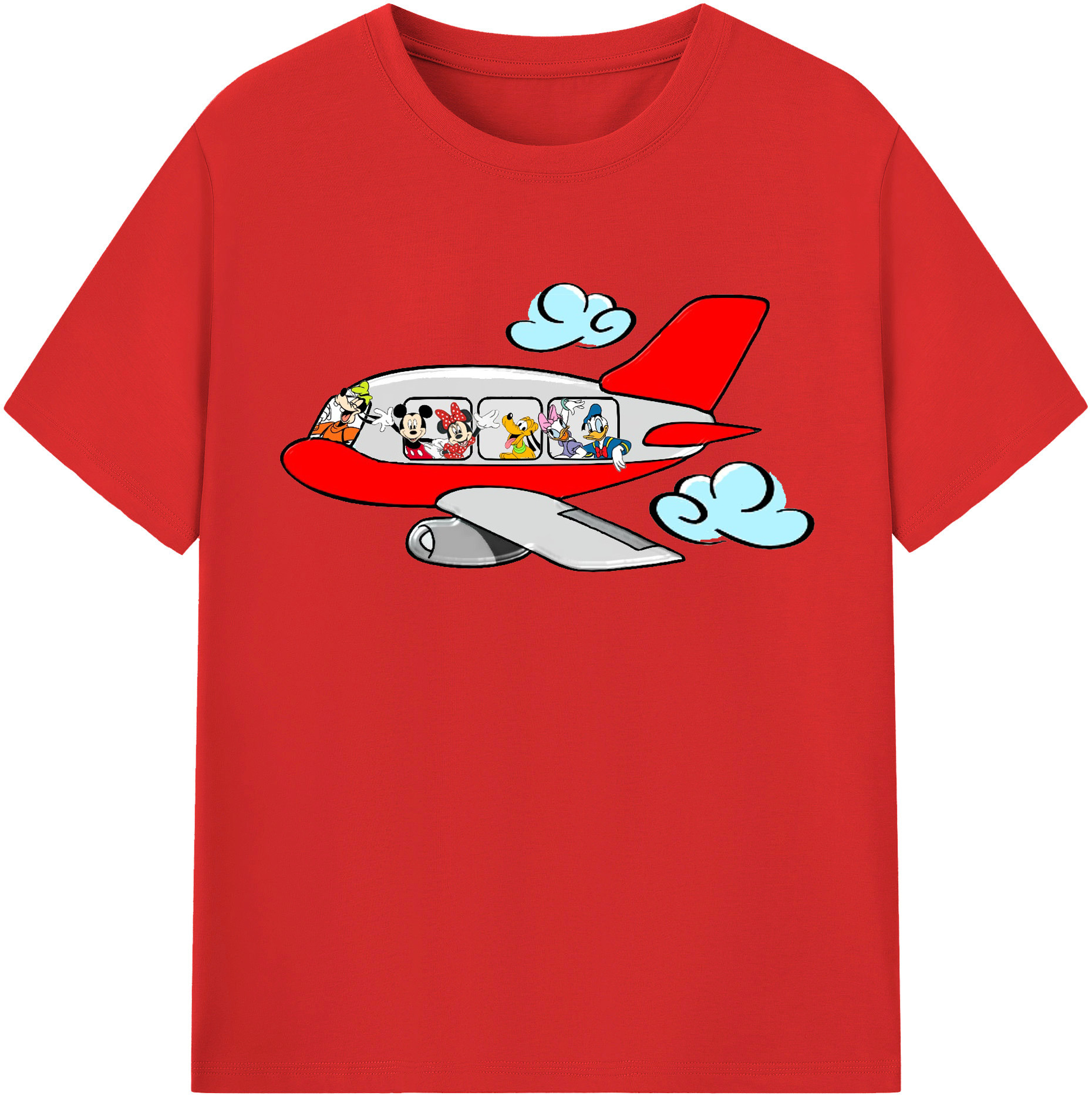 （画像用） ミッキーマウス Mickey Mouse 綿100％半袖Tシャツ（フロントプリント）