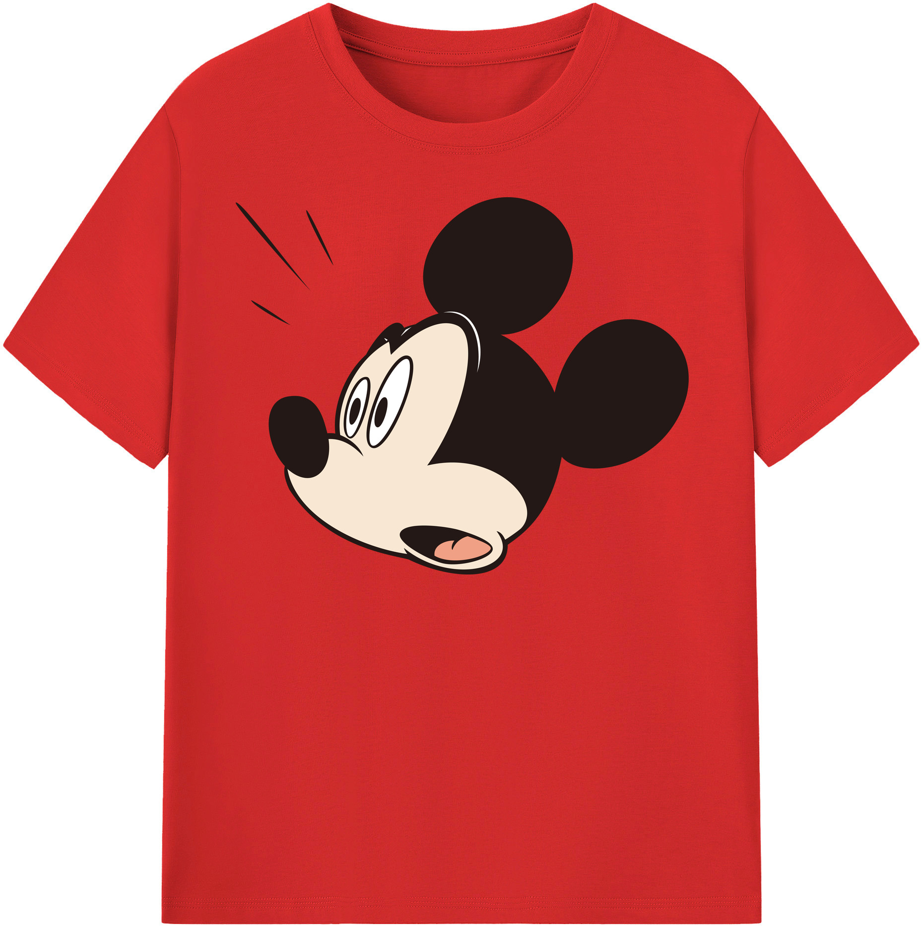 （画像用） ミッキーマウス Mickey Mouse 綿100％半袖Tシャツ（フロントプリント）