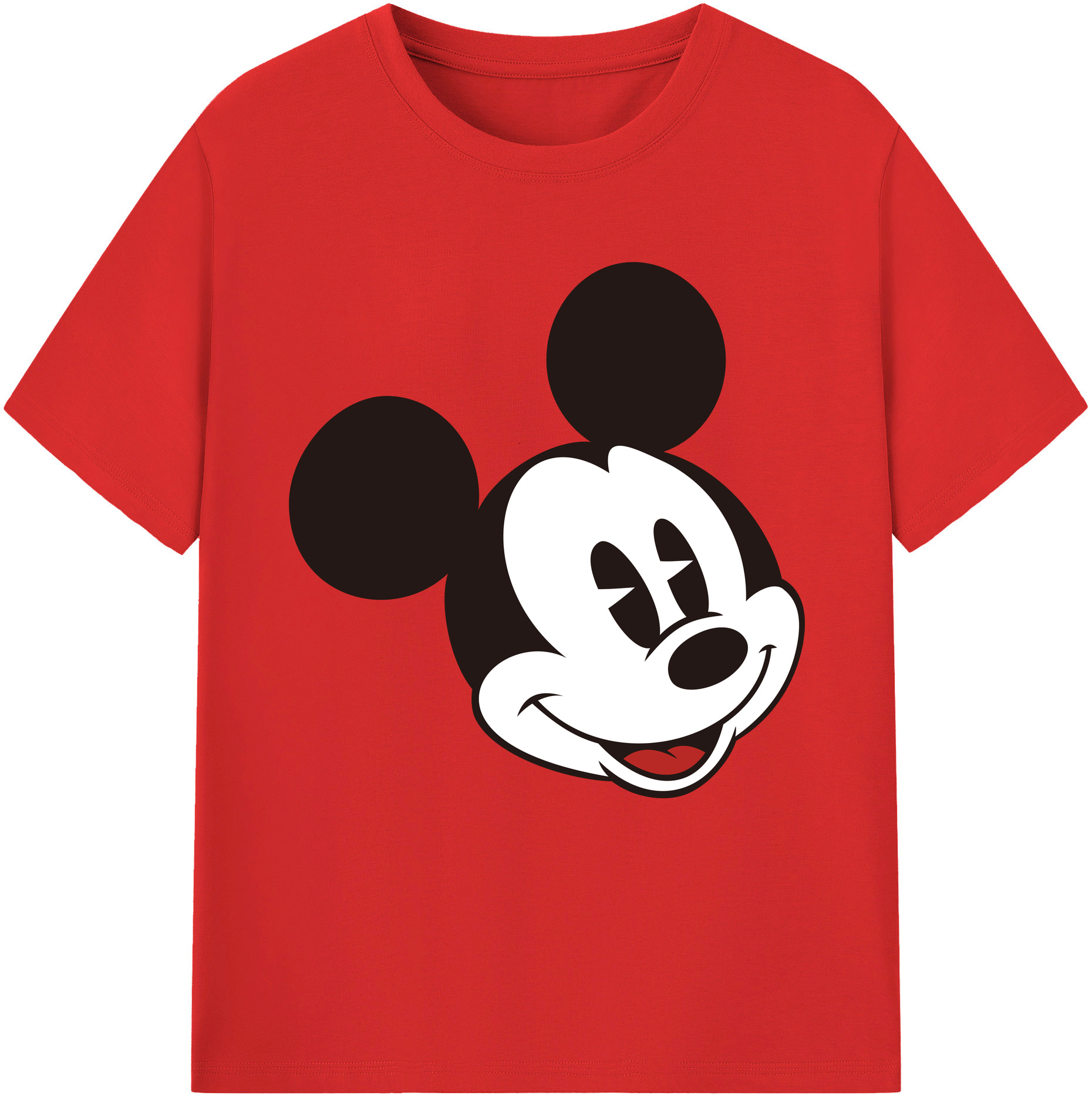 （画像用） ミッキーマウス Mickey Mouse 綿100％半袖Tシャツ（フロントプリント）
