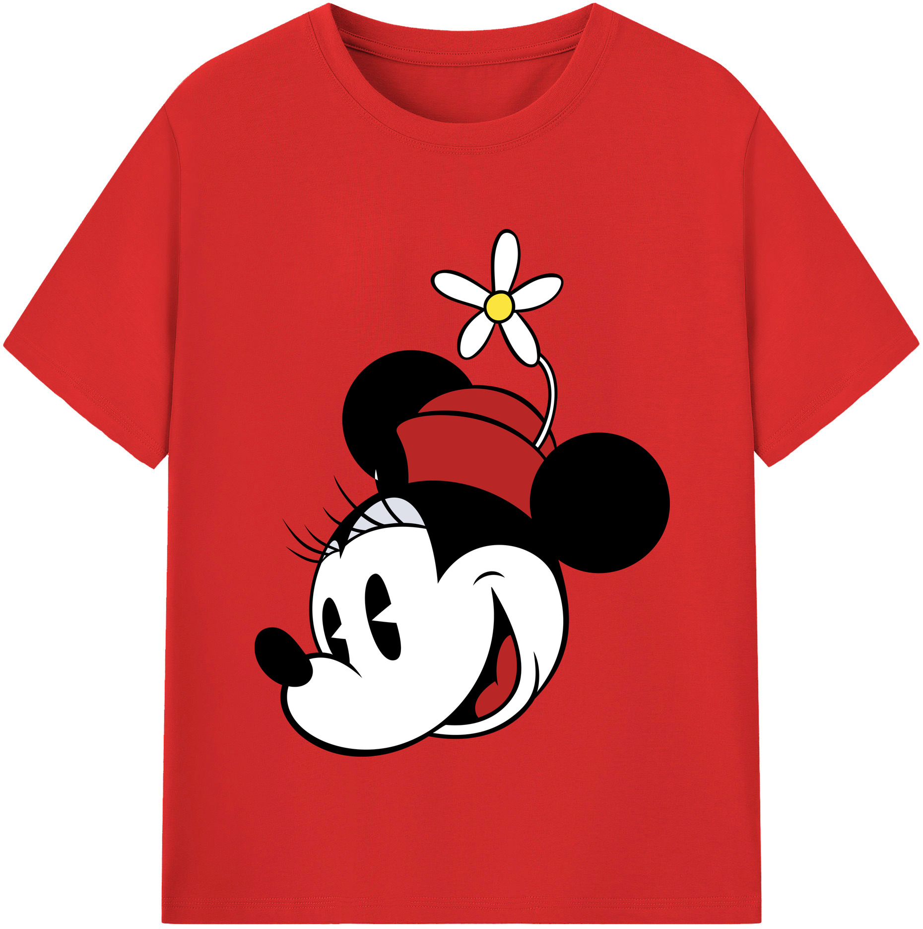 （画像用） ミッキーマウス Mickey Mouse 綿100％半袖Tシャツ（フロントプリント）