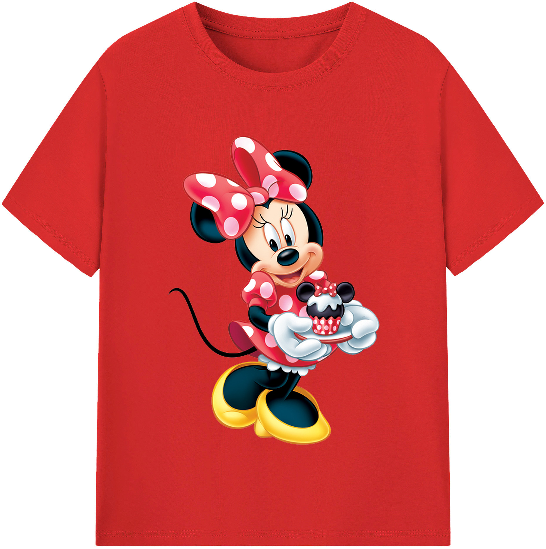 （画像用） ミッキーマウス Mickey Mouse 綿100％半袖Tシャツ（フロントプリント）