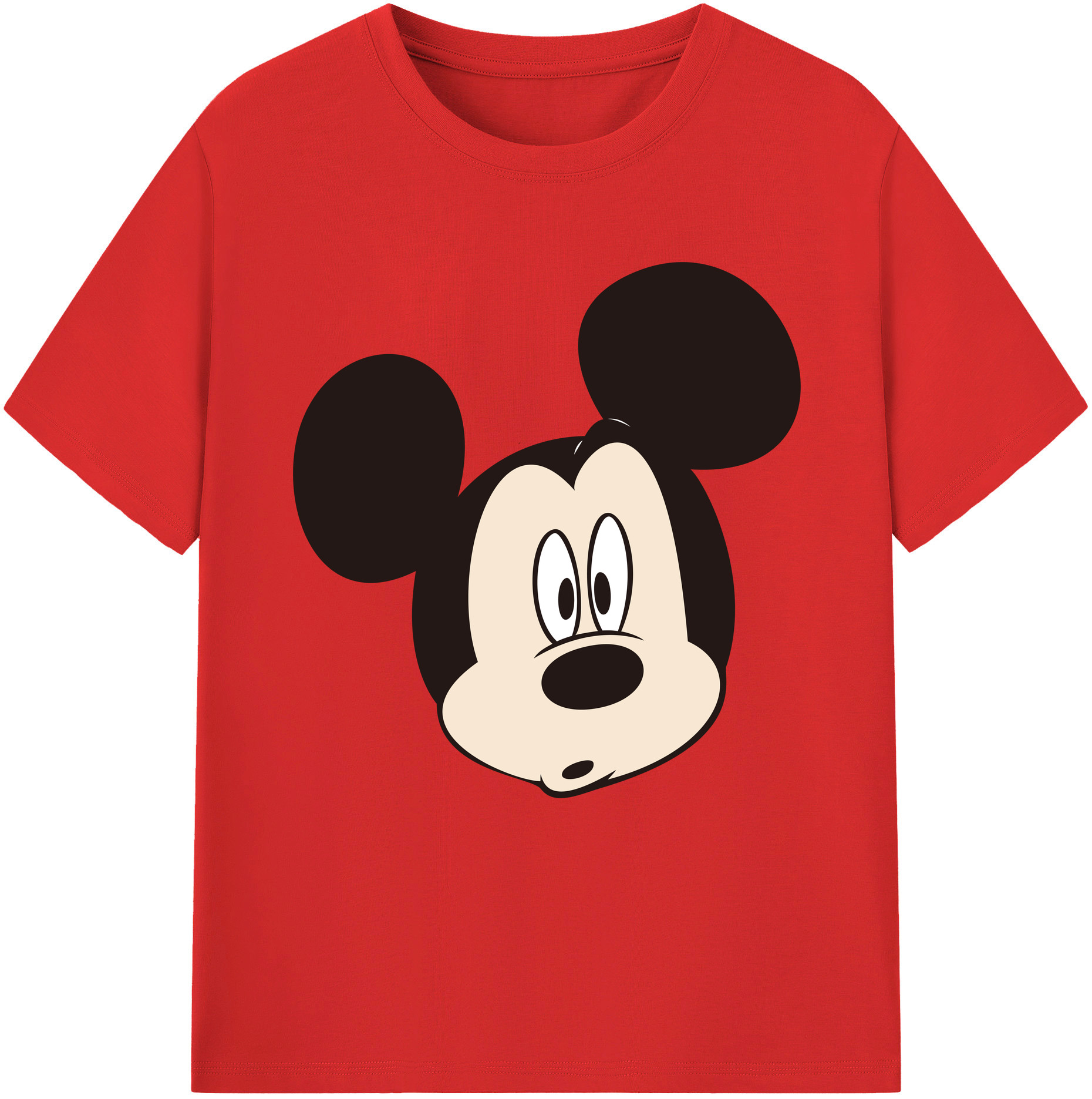 （画像用） ミッキーマウス Mickey Mouse 綿100％半袖Tシャツ（フロントプリント）