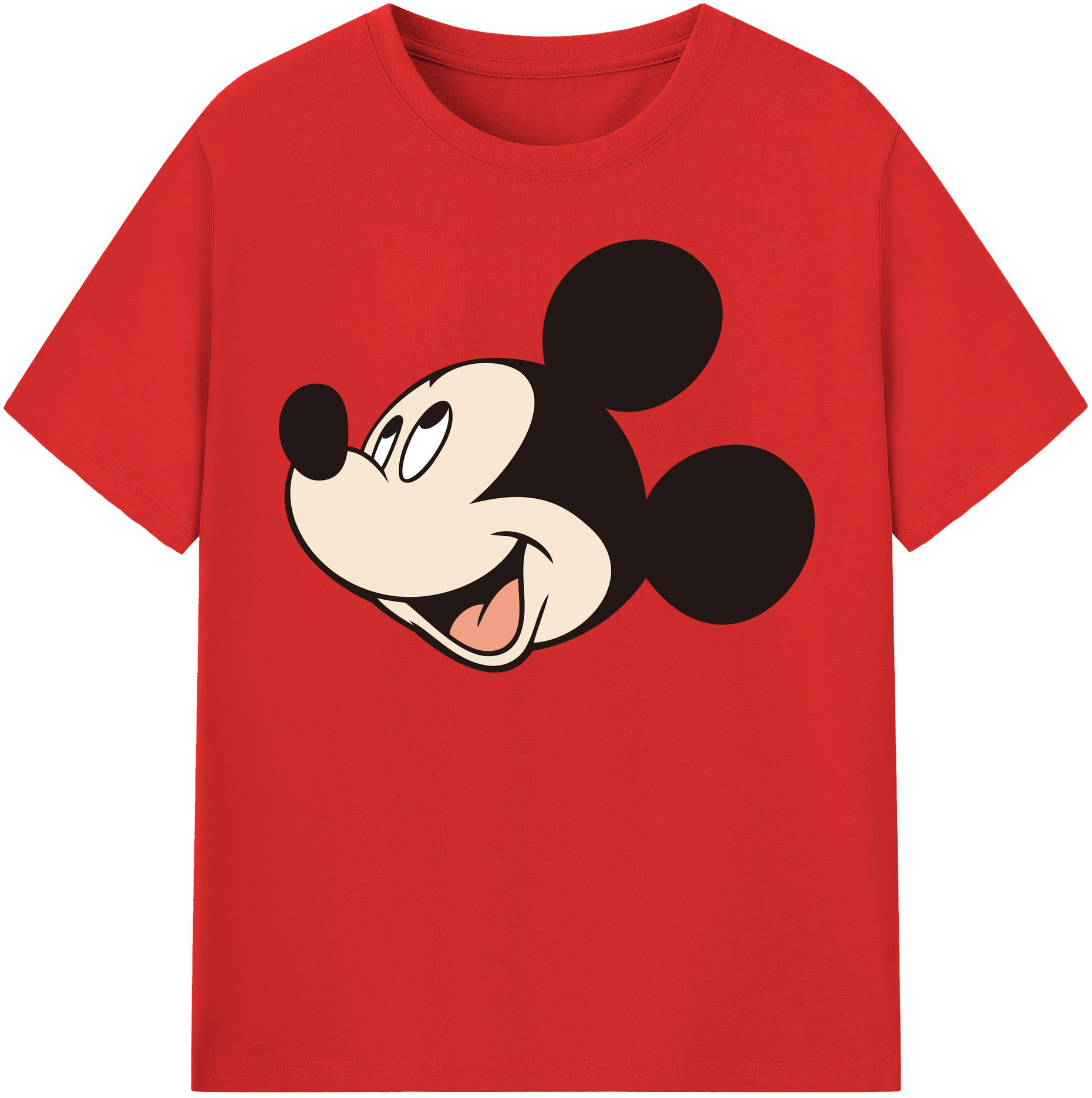 （画像用） ミッキーマウス Mickey Mouse 綿100％半袖Tシャツ（フロントプリント）