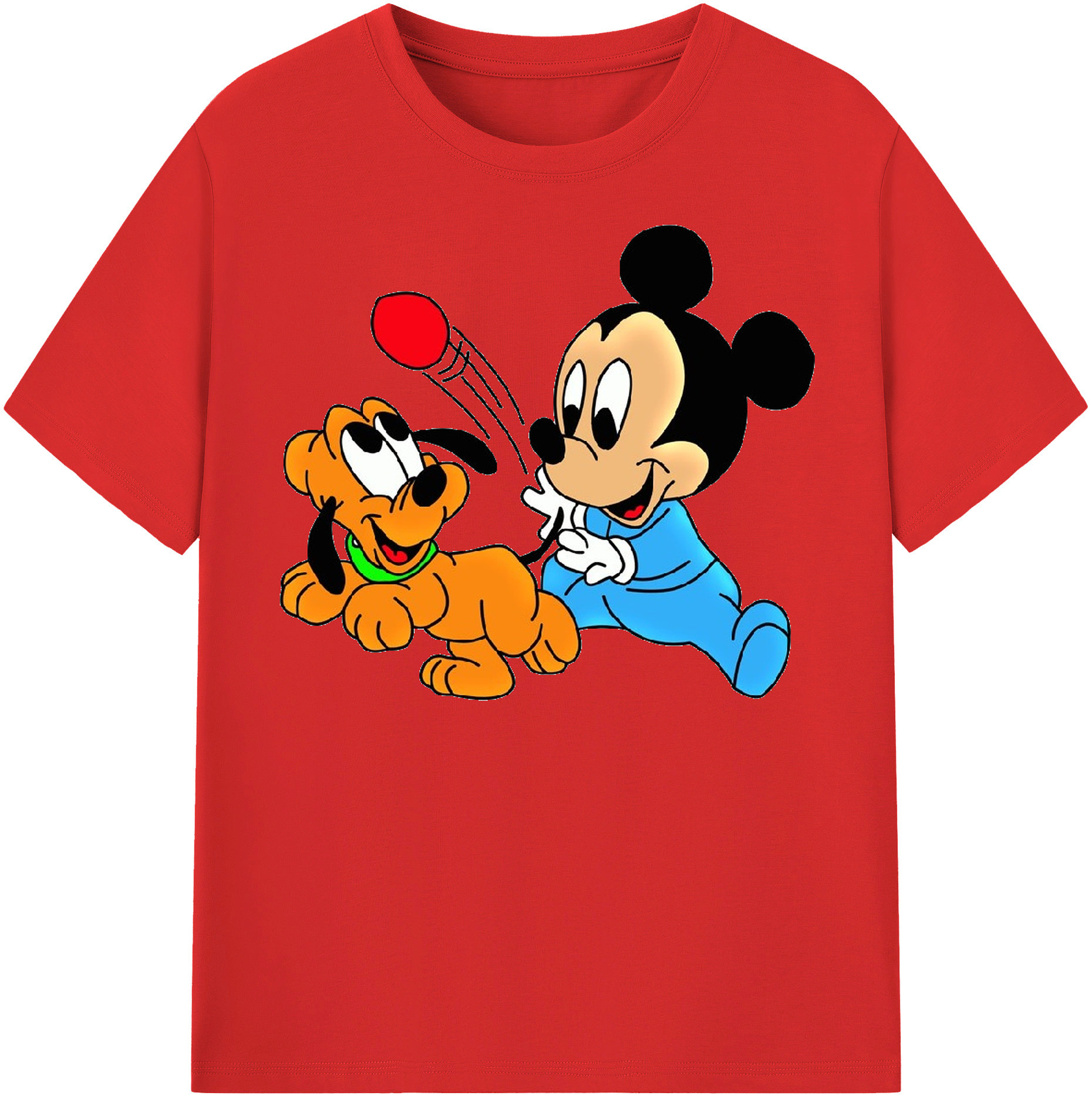 （画像用） ミッキーマウス Mickey Mouse 綿100％半袖Tシャツ（フロントプリント）