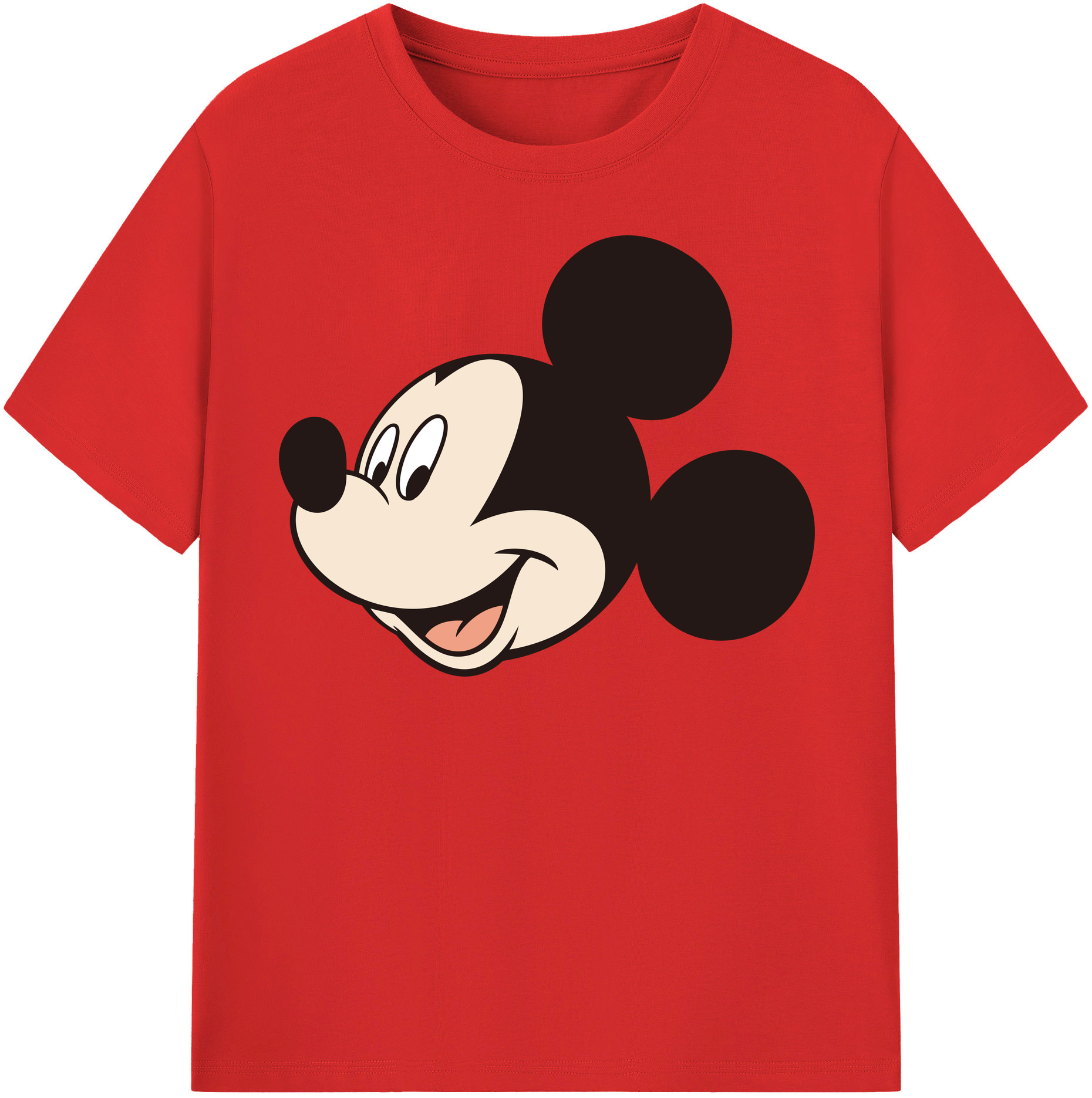（画像用） ミッキーマウス Mickey Mouse 綿100％半袖Tシャツ（フロントプリント）