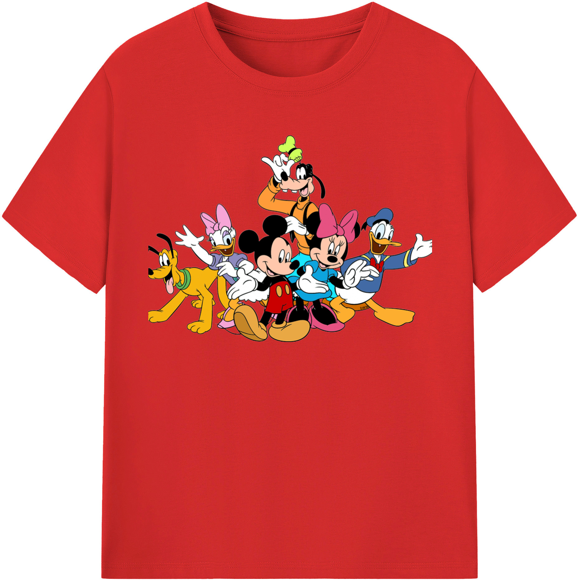 （画像用） ミッキーマウス Mickey Mouse 綿100％半袖Tシャツ（フロントプリント）
