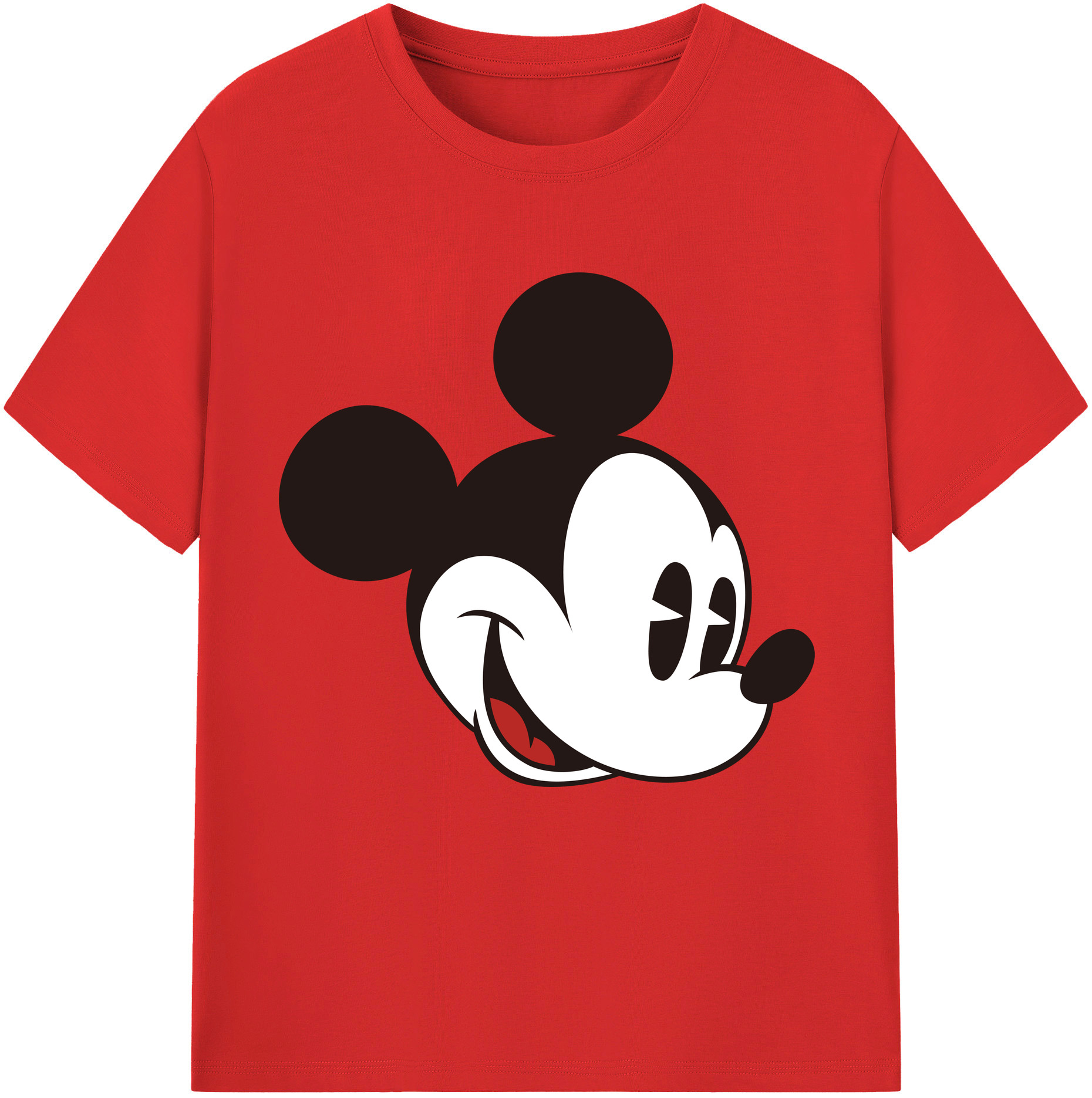 （画像用） ミッキーマウス Mickey Mouse 綿100％半袖Tシャツ（フロントプリント）