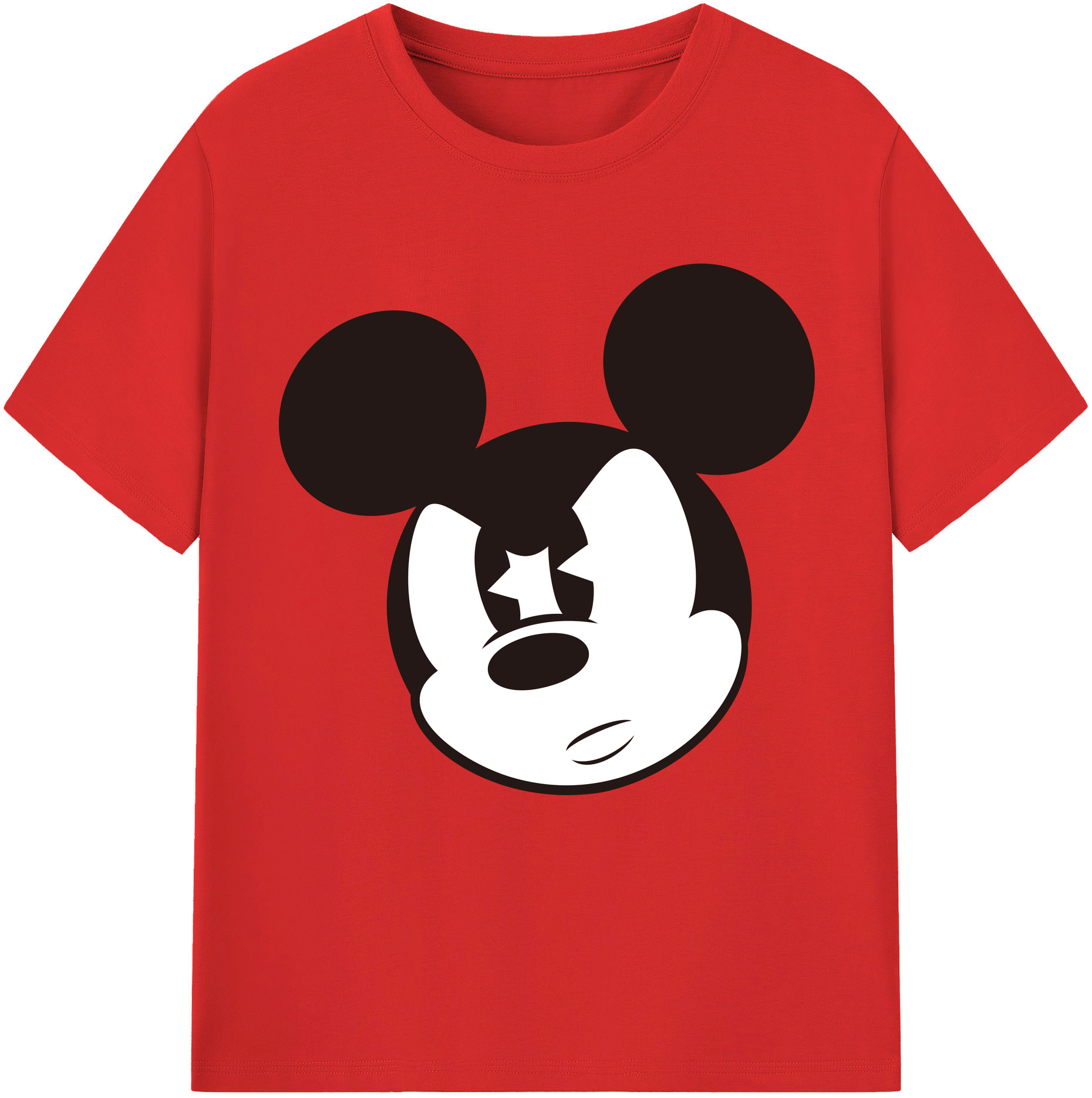 （画像用） ミッキーマウス Mickey Mouse 綿100％半袖Tシャツ（フロントプリント）