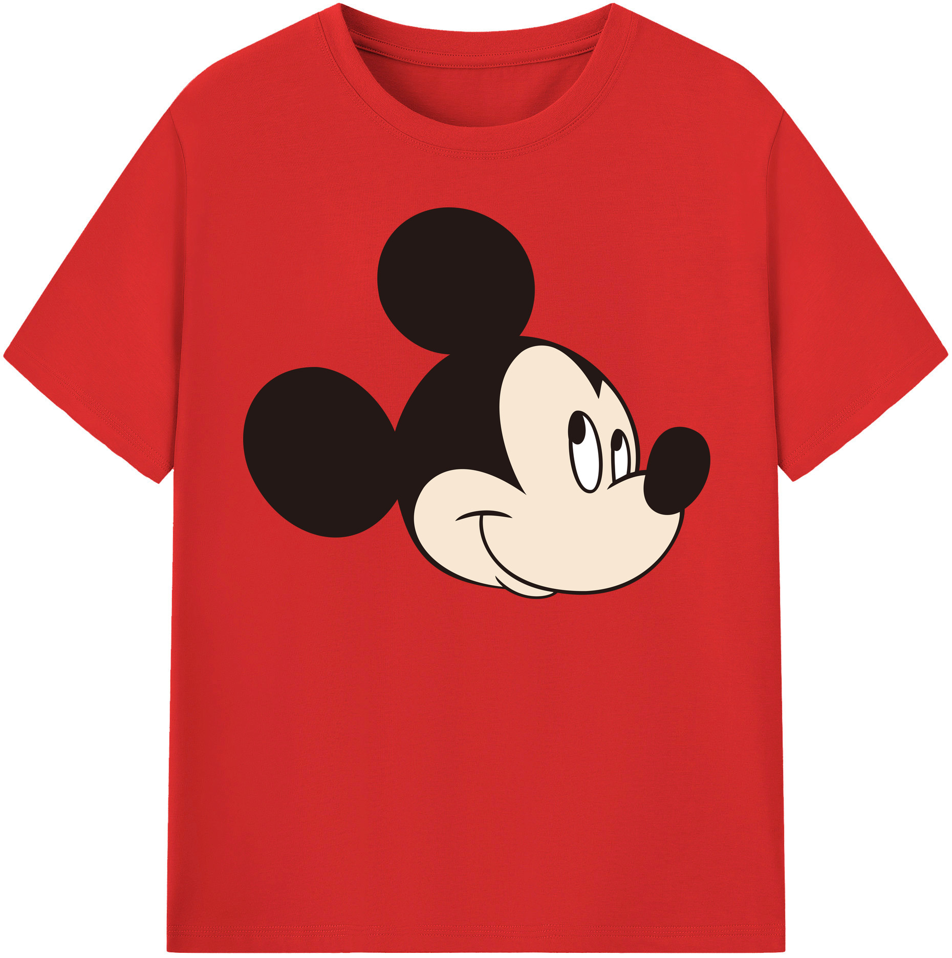 （画像用） ミッキーマウス Mickey Mouse 綿100％半袖Tシャツ（フロントプリント）