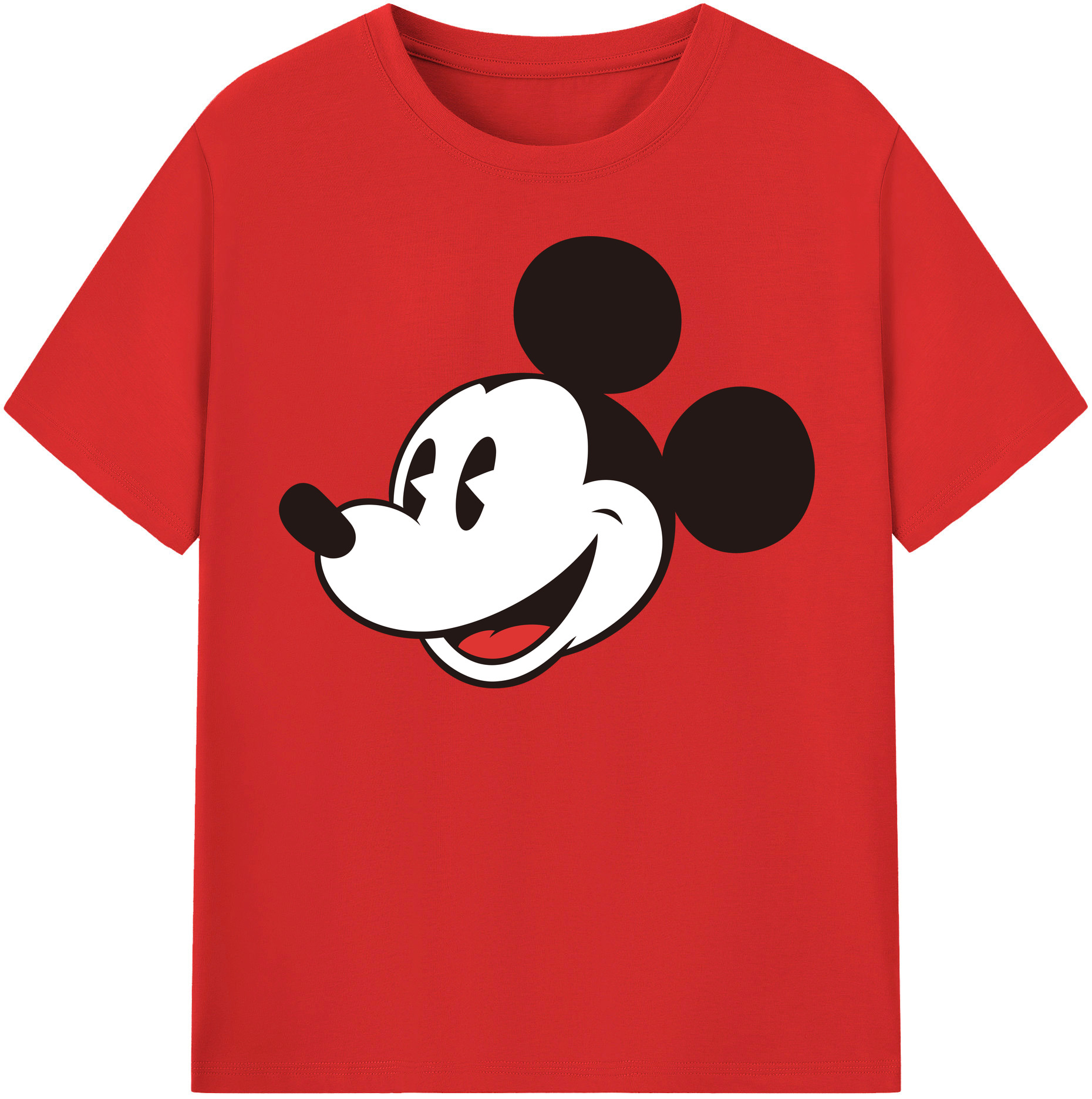 （画像用） ミッキーマウス Mickey Mouse 綿100％半袖Tシャツ（フロントプリント）