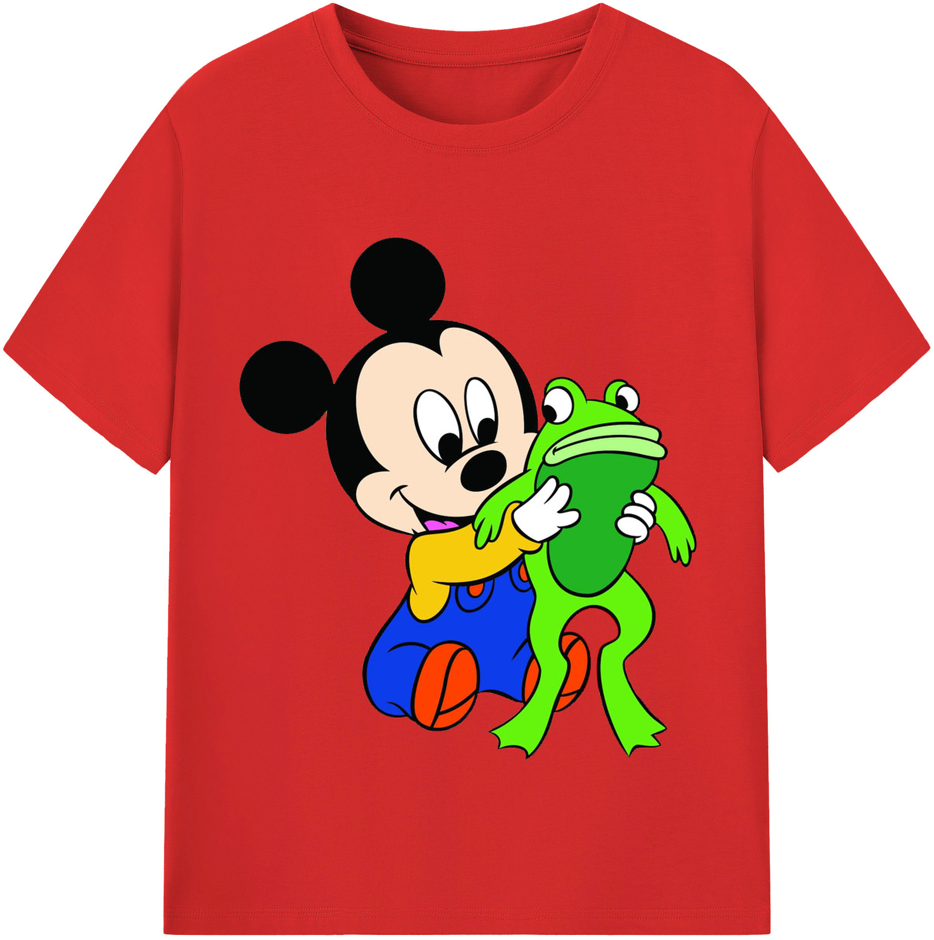 （画像用） ミッキーマウス Mickey Mouse 綿100％半袖Tシャツ（フロントプリント）