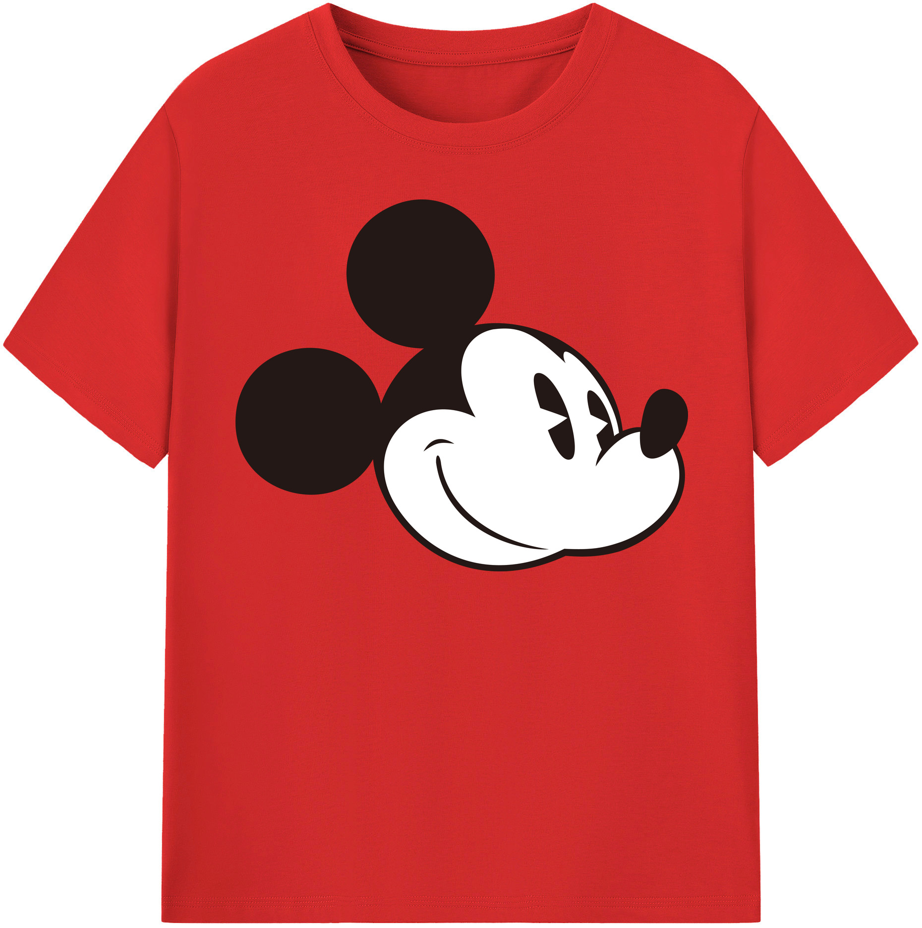 （画像用） ミッキーマウス Mickey Mouse 綿100％半袖Tシャツ（フロントプリント）