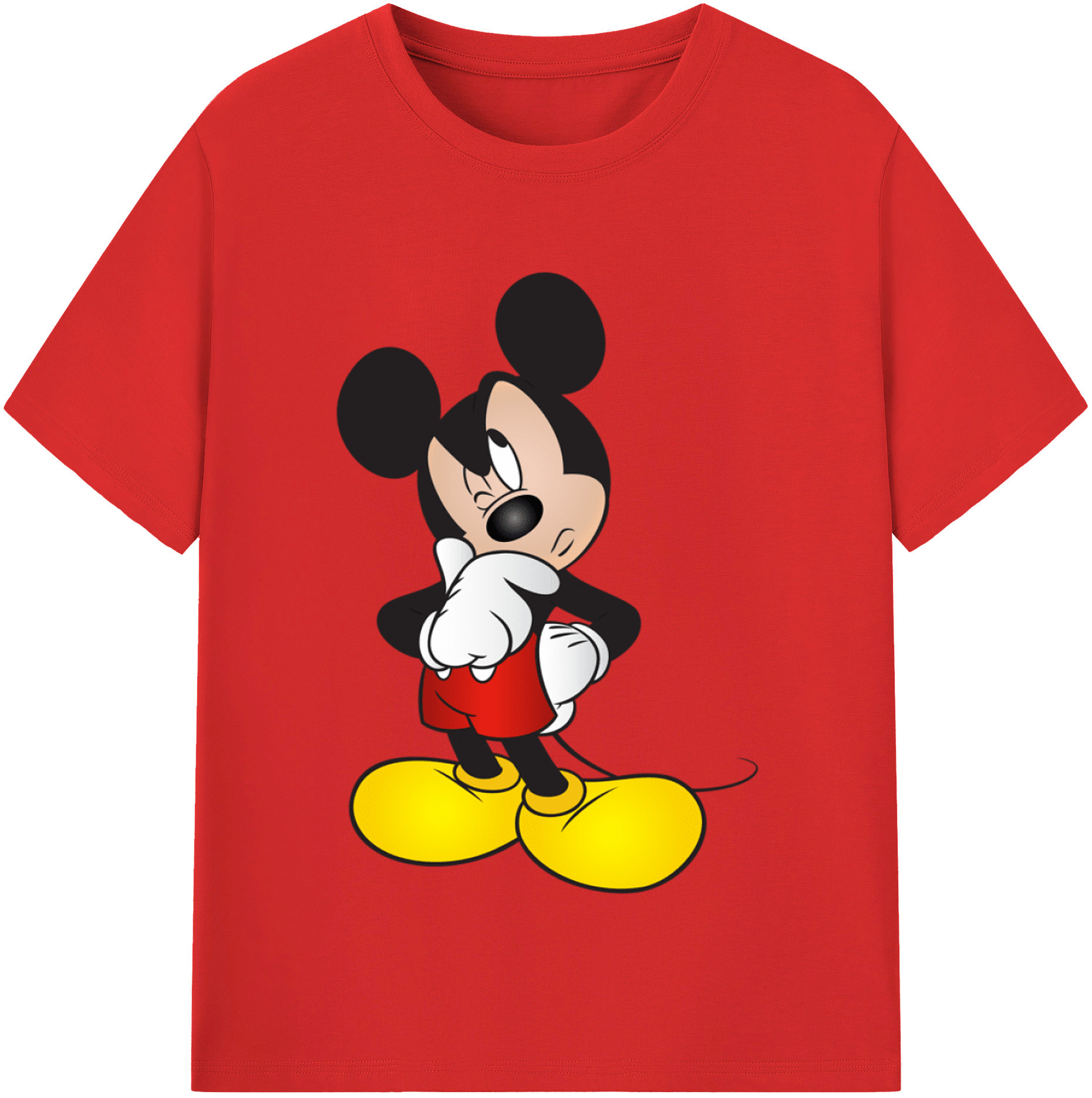 （画像用） ミッキーマウス Mickey Mouse 綿100％半袖Tシャツ（フロントプリント）