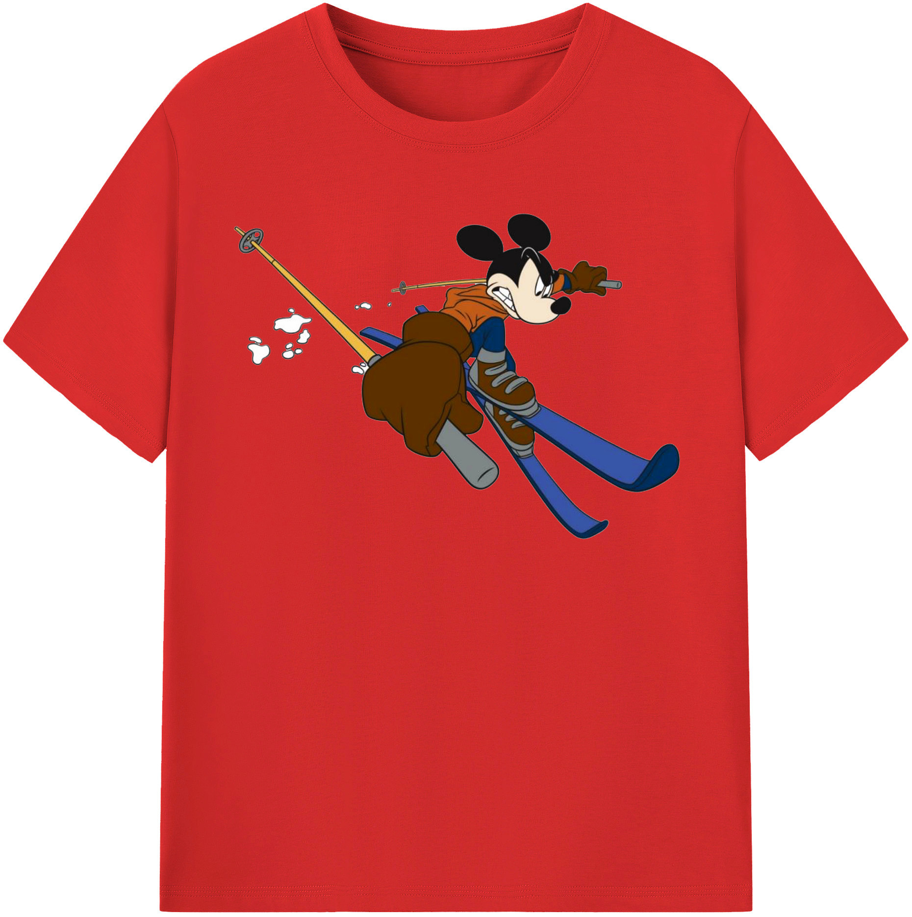（画像用） ミッキーマウス Mickey Mouse 綿100％半袖Tシャツ（フロントプリント）