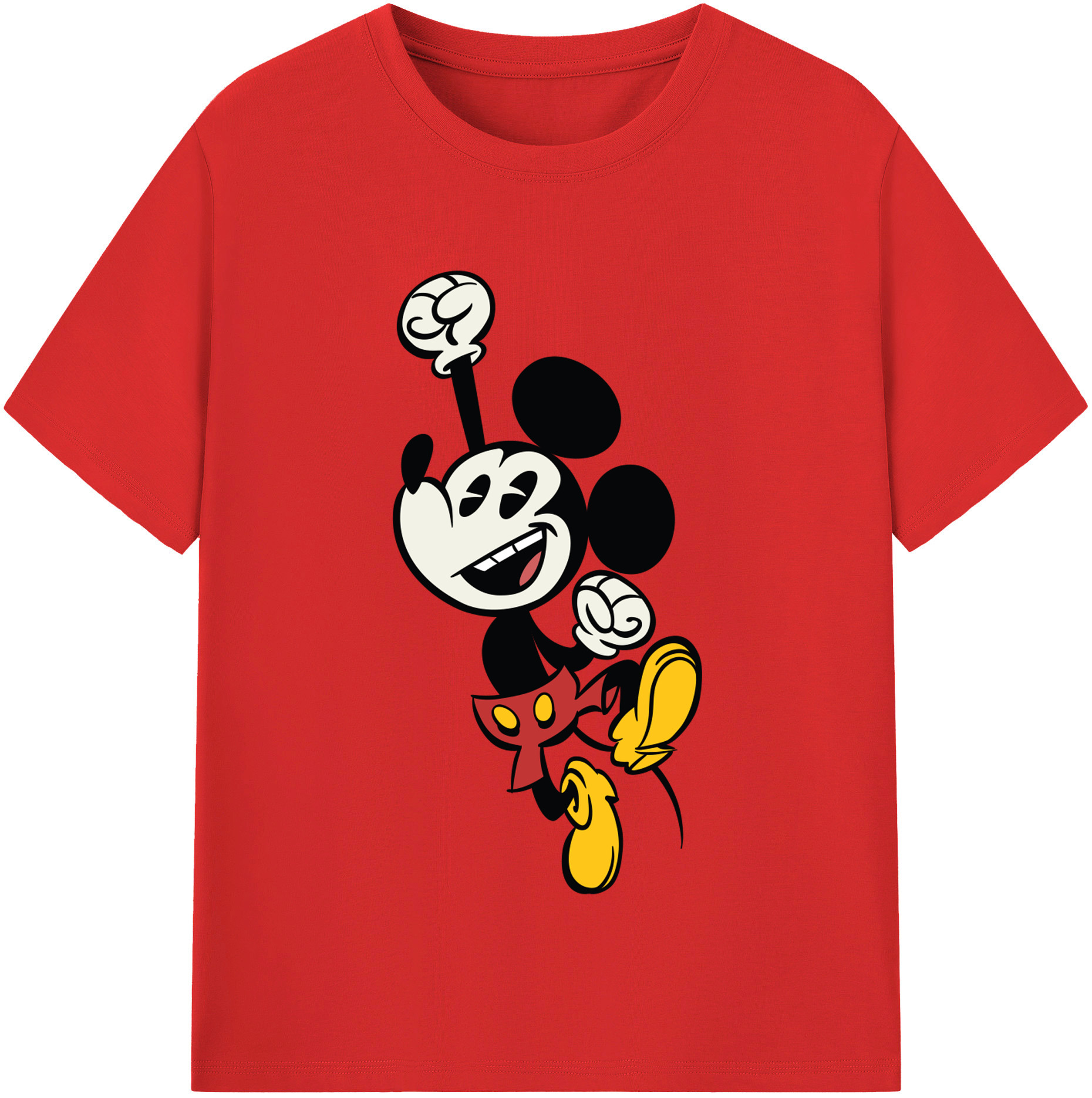 （画像用） ミッキーマウス Mickey Mouse 綿100％半袖Tシャツ（フロントプリント）