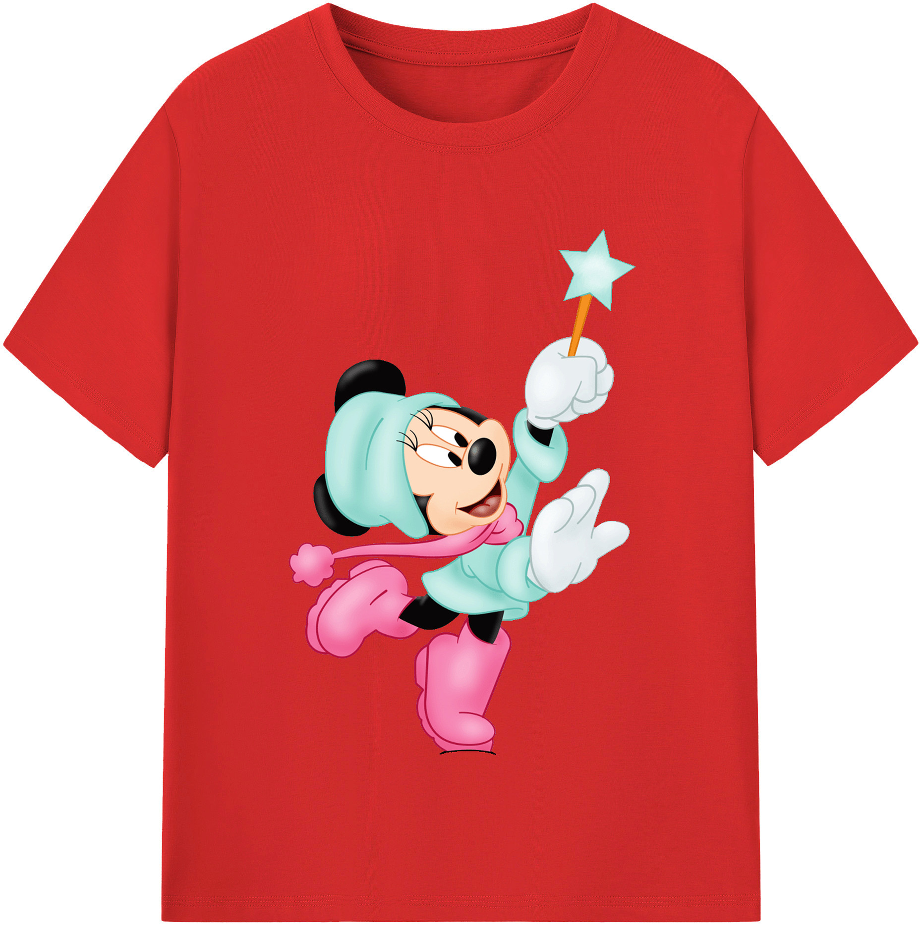 （画像用） ミッキーマウス Mickey Mouse 綿100％半袖Tシャツ（フロントプリント）