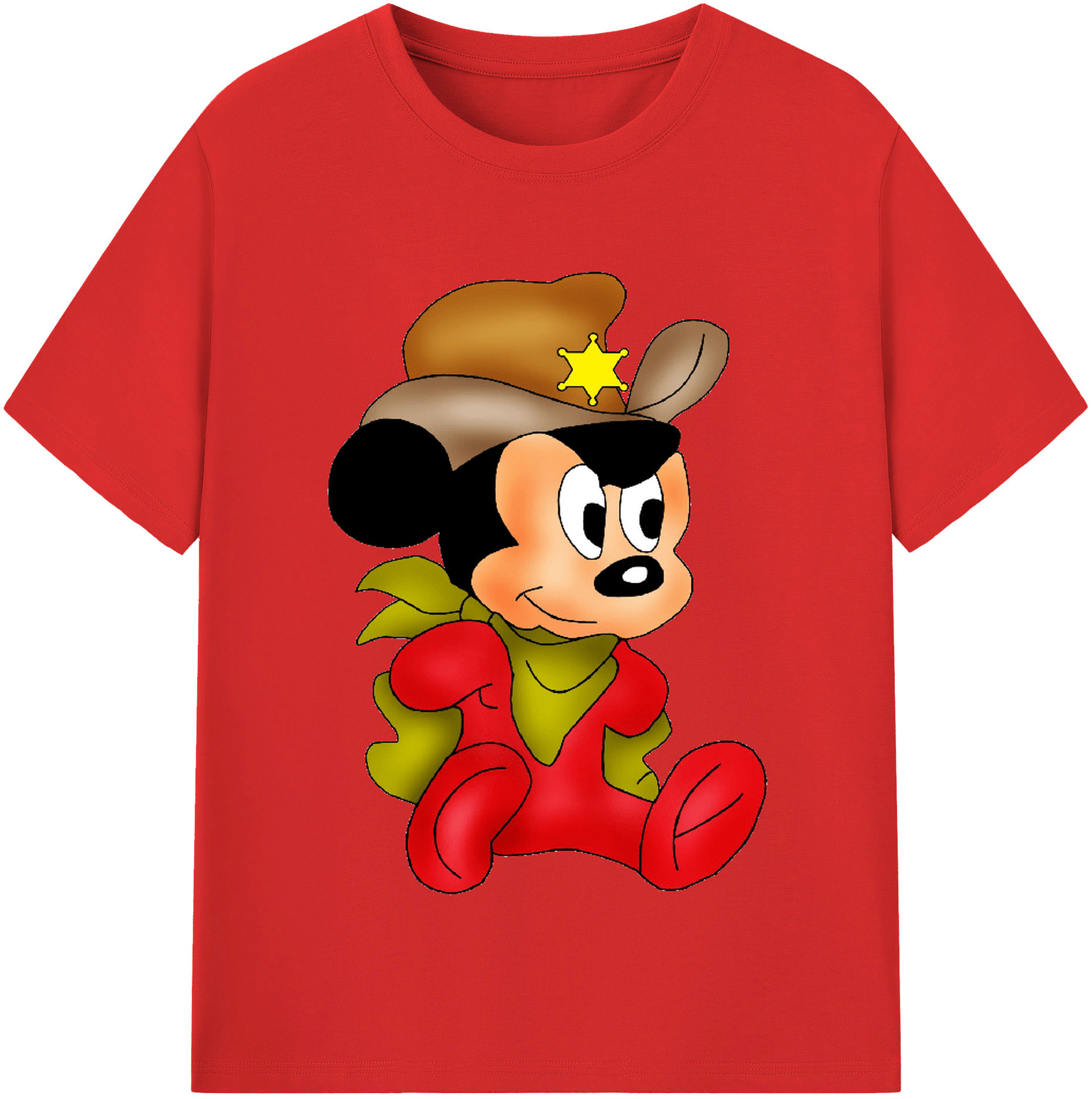 （画像用） ミッキーマウス Mickey Mouse 綿100％半袖Tシャツ（フロントプリント）