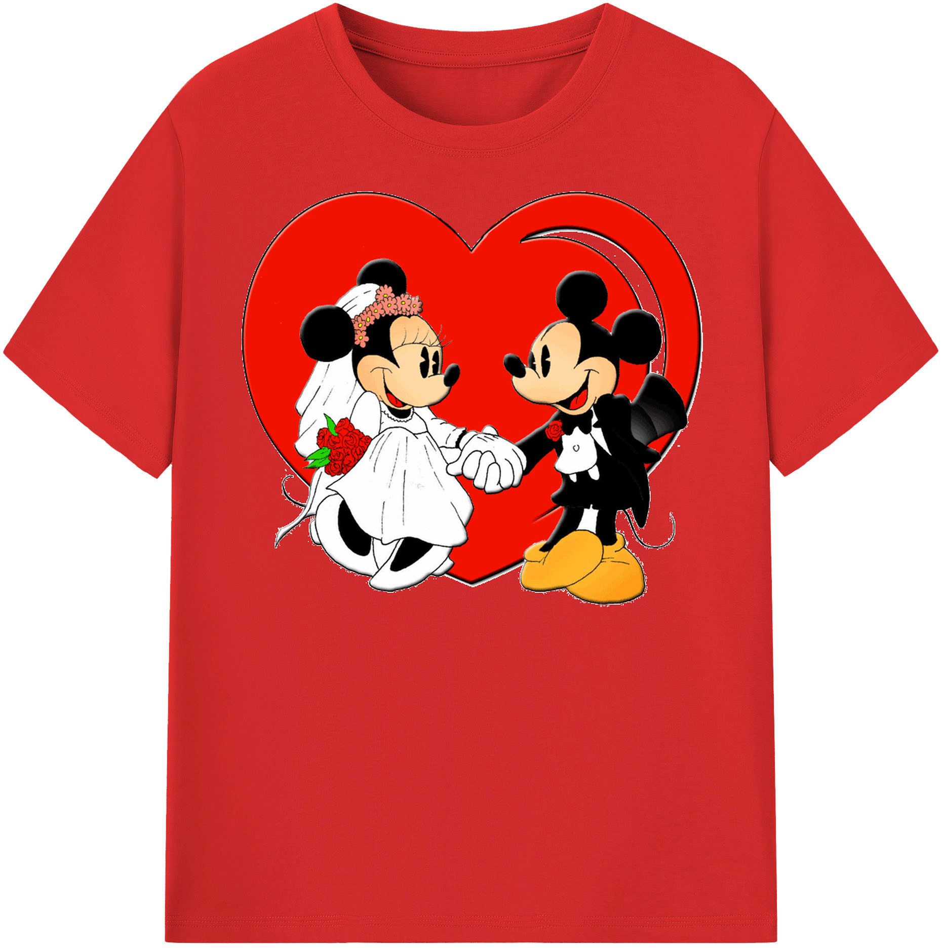 （画像用） ミッキーマウス Mickey Mouse 綿100％半袖Tシャツ（フロントプリント）